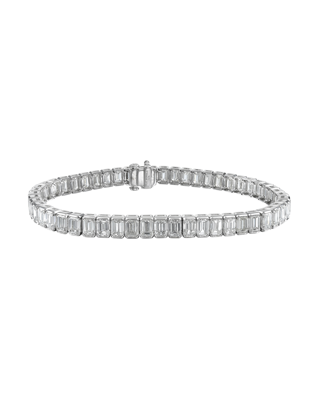 Sophia D. Bezel Emerald Cut Diamond Line Bracelet