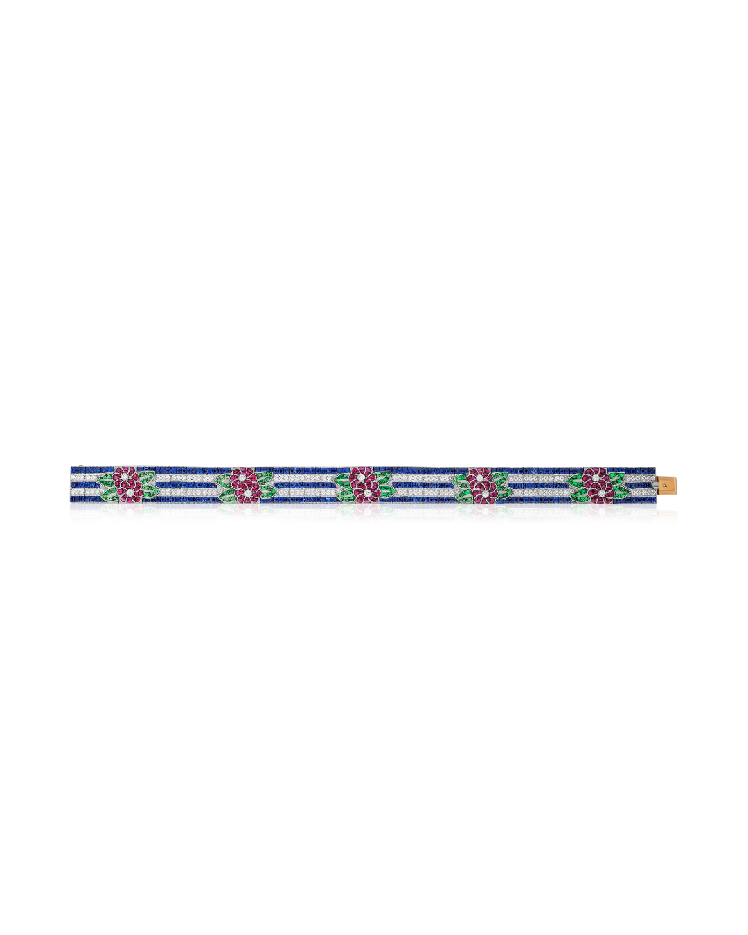 Sophia D. Multi Gem Floral Motif Bracelet