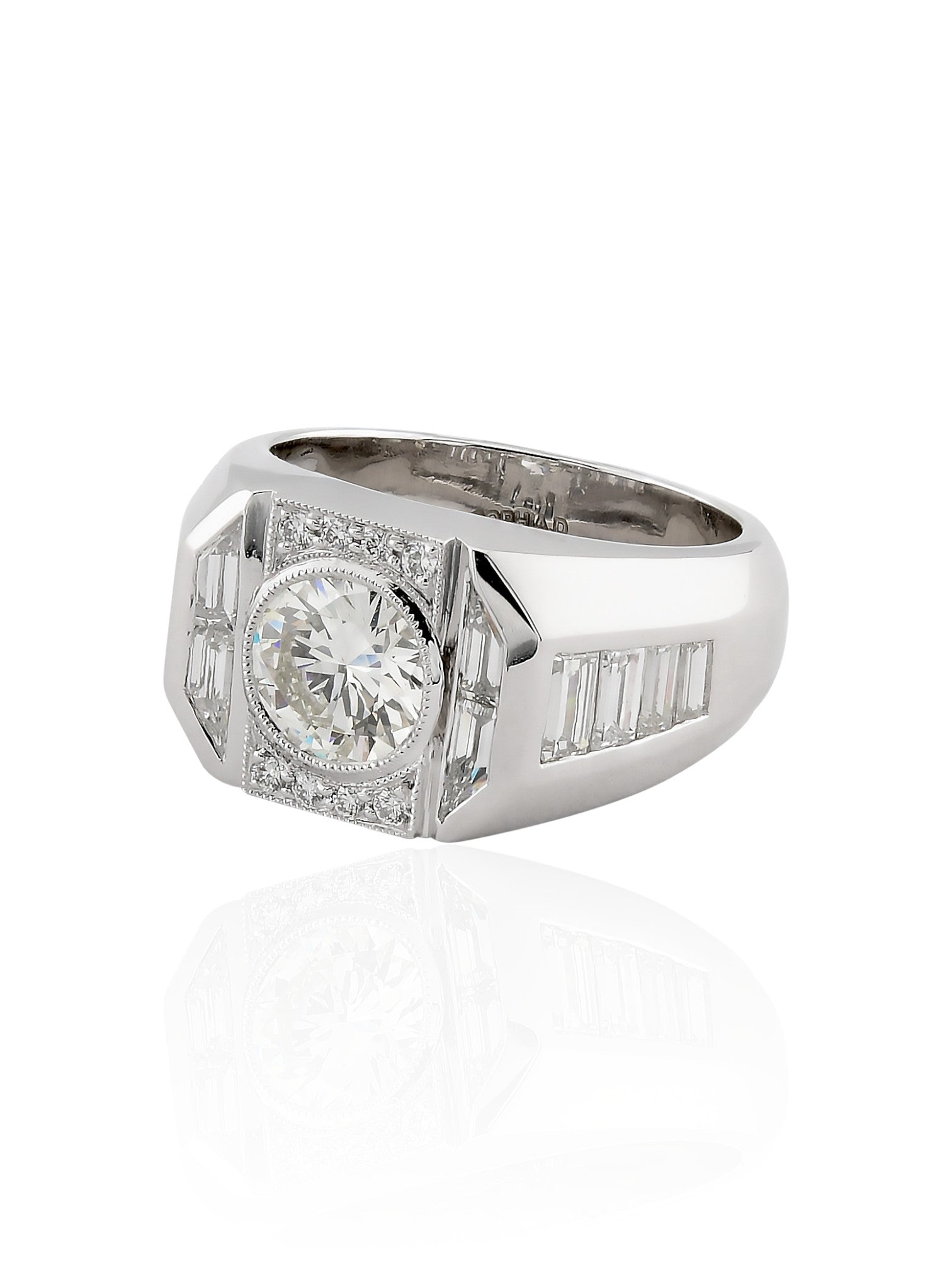 Sophia D Round Diamond Platinum Ring