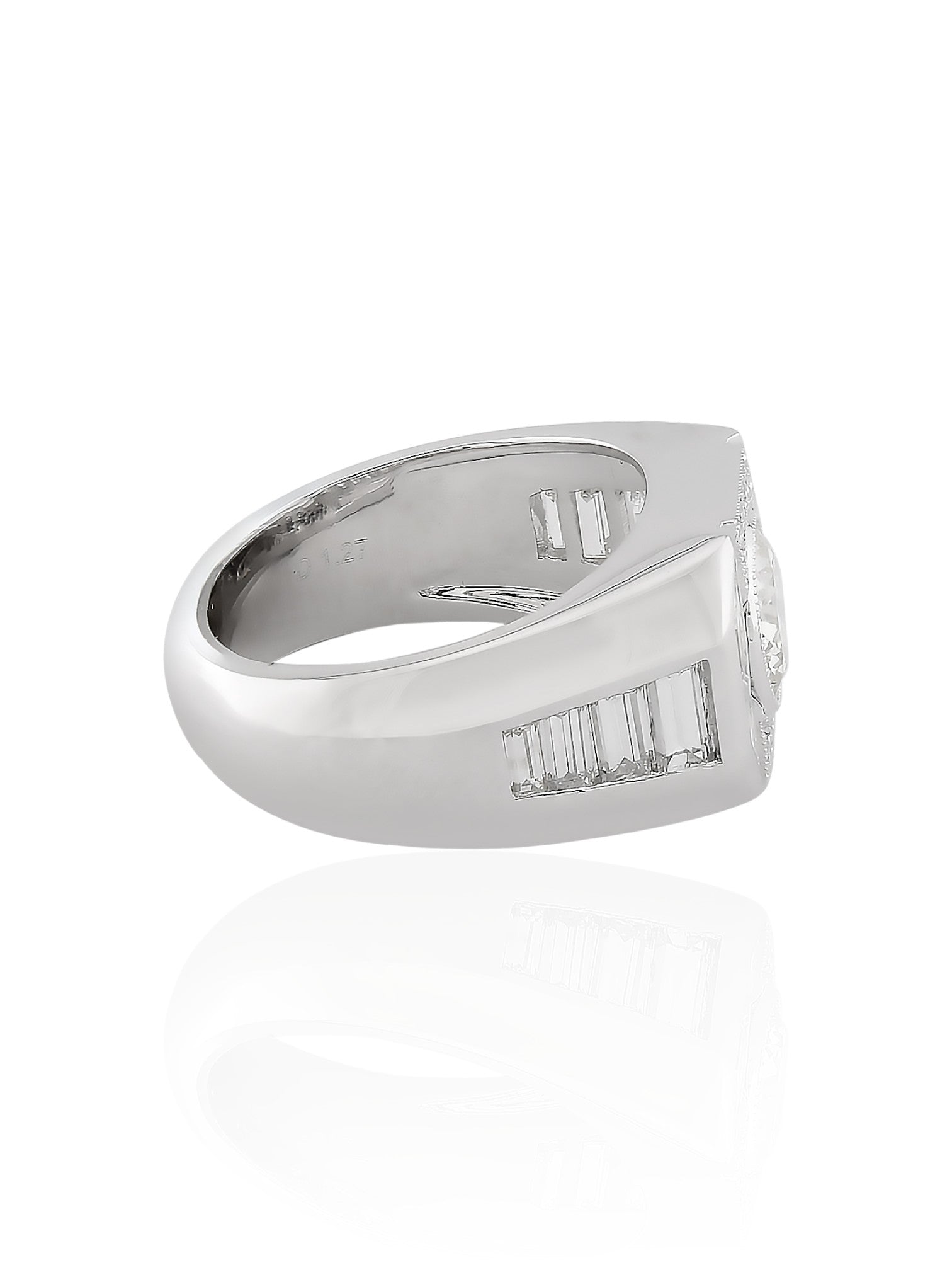 Sophia D Round Diamond Platinum Ring