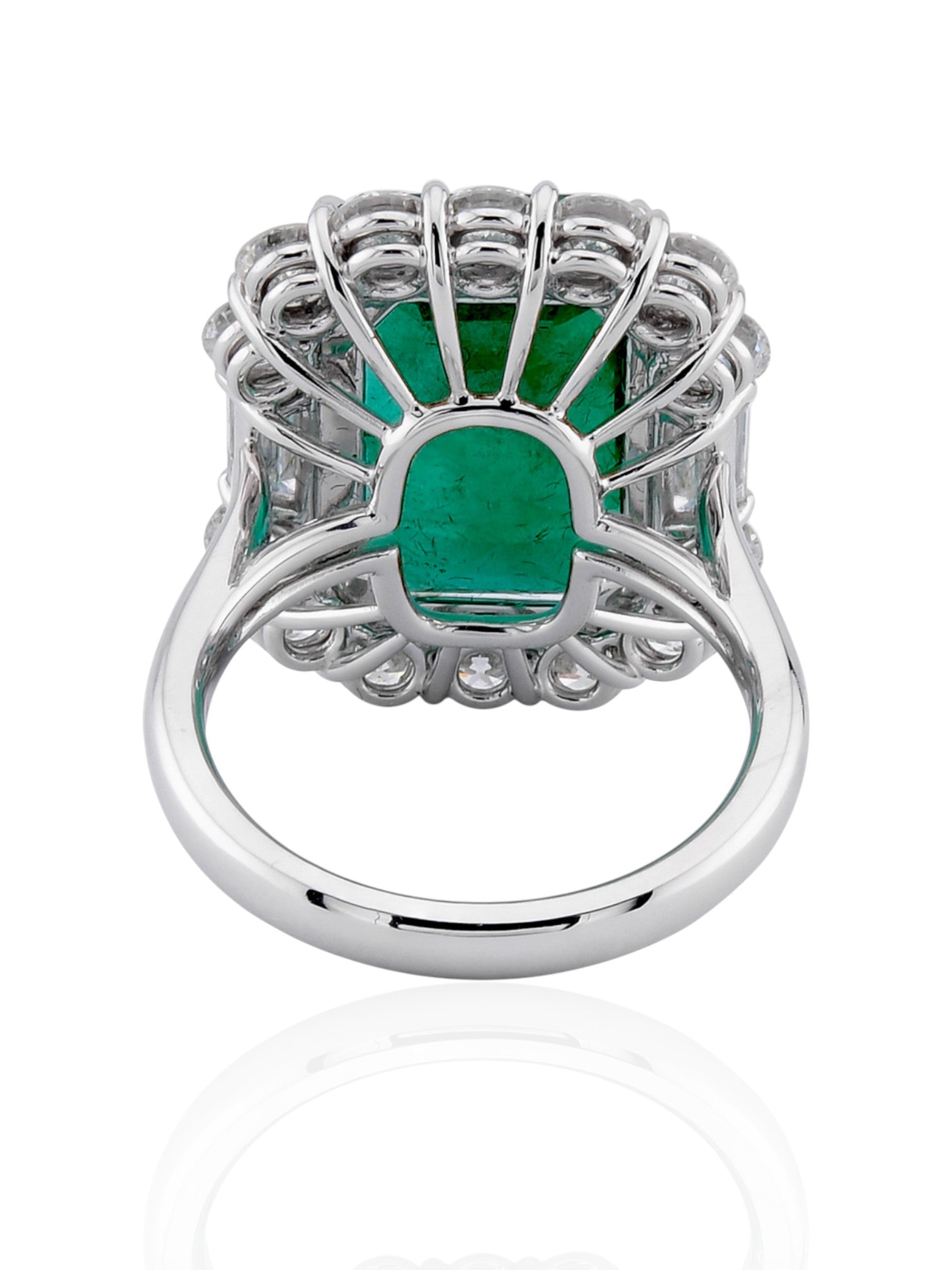Sophia D 9.42-Carat Zambian Emerald & Diamond Ring in Platinum