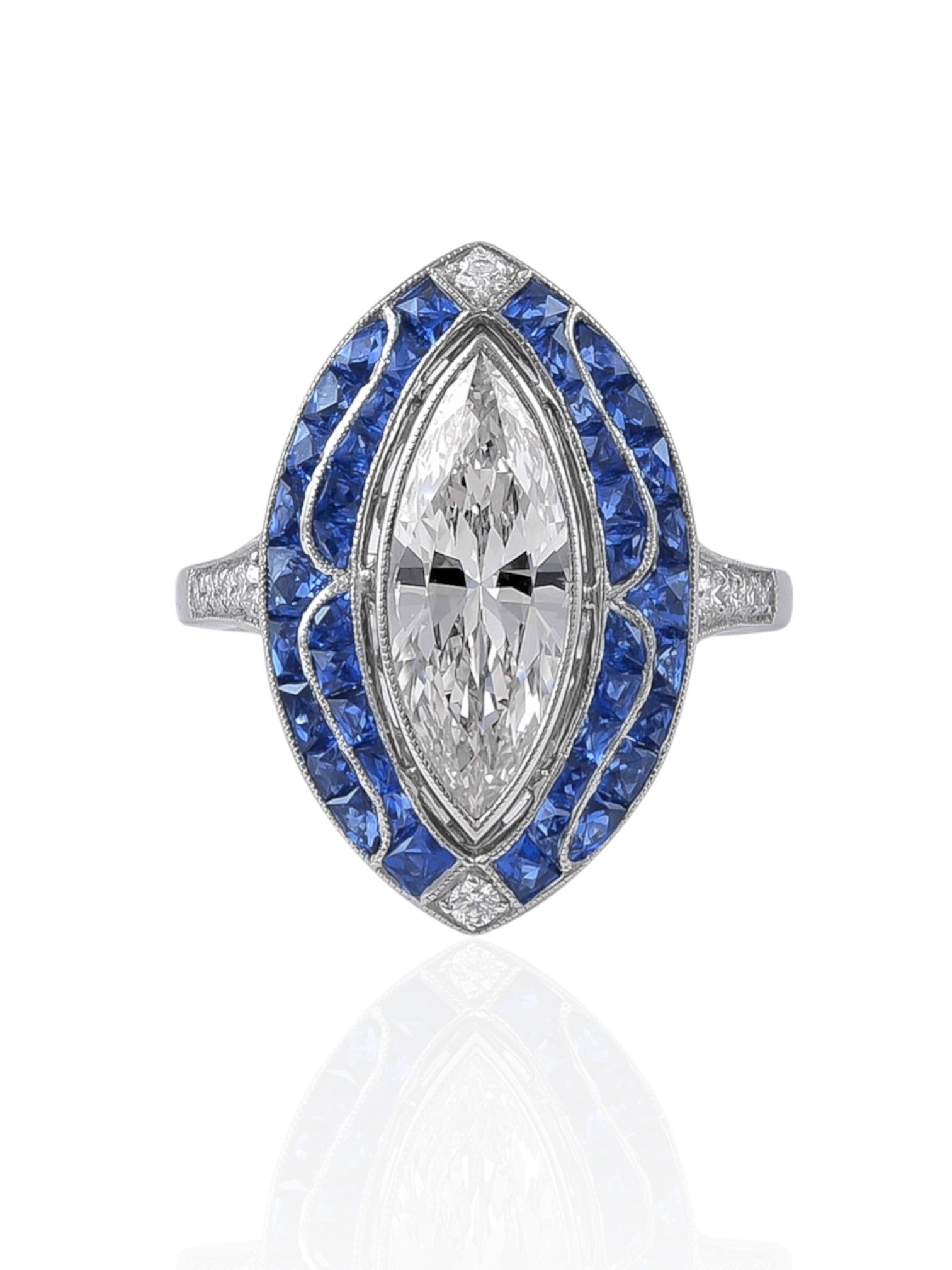 Sophia D Diamond and Sapphire Ring Platinum