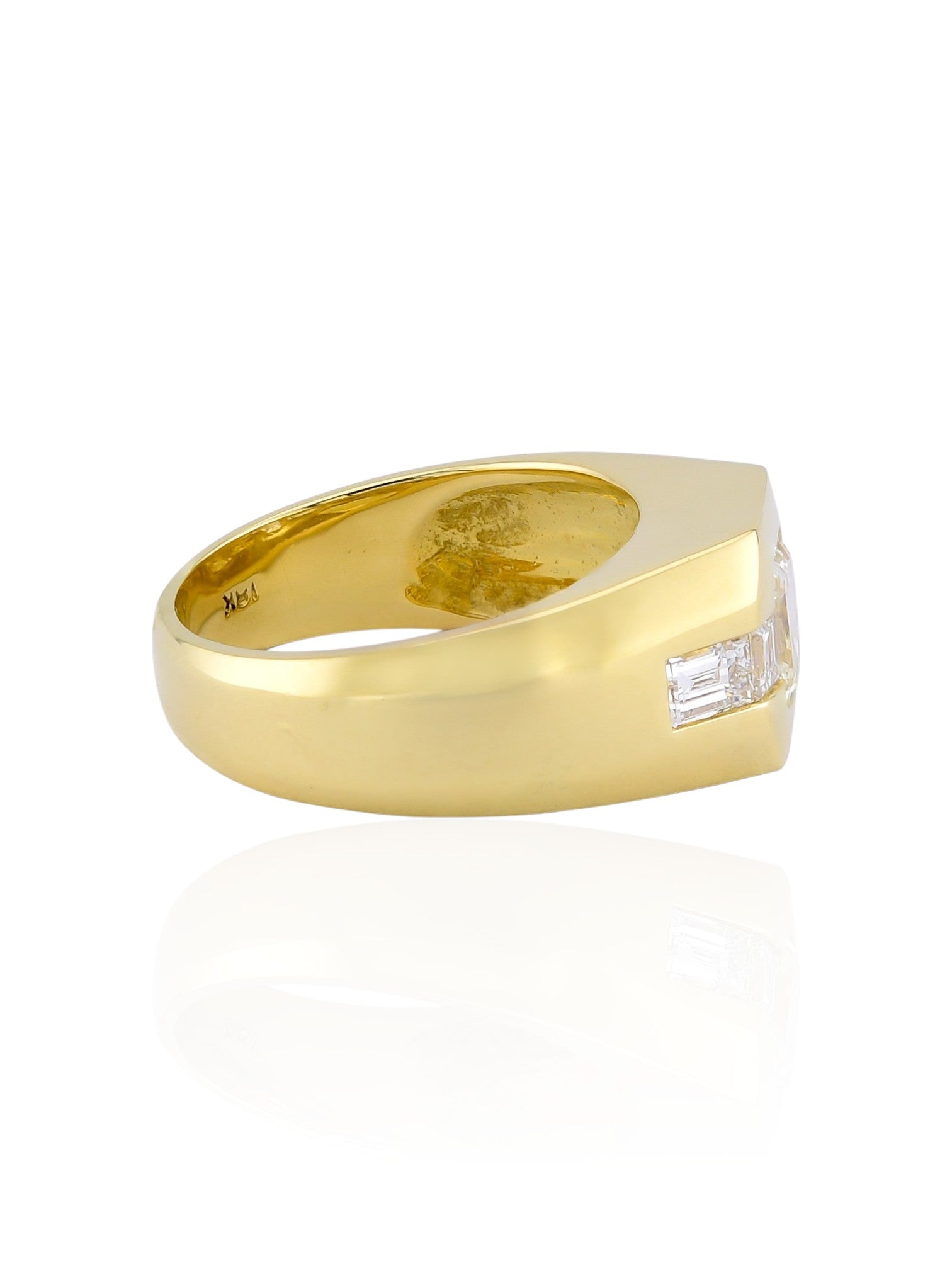 Sophia D Art Deco Mosaic Diamond Ring in 18K Yellow Gold