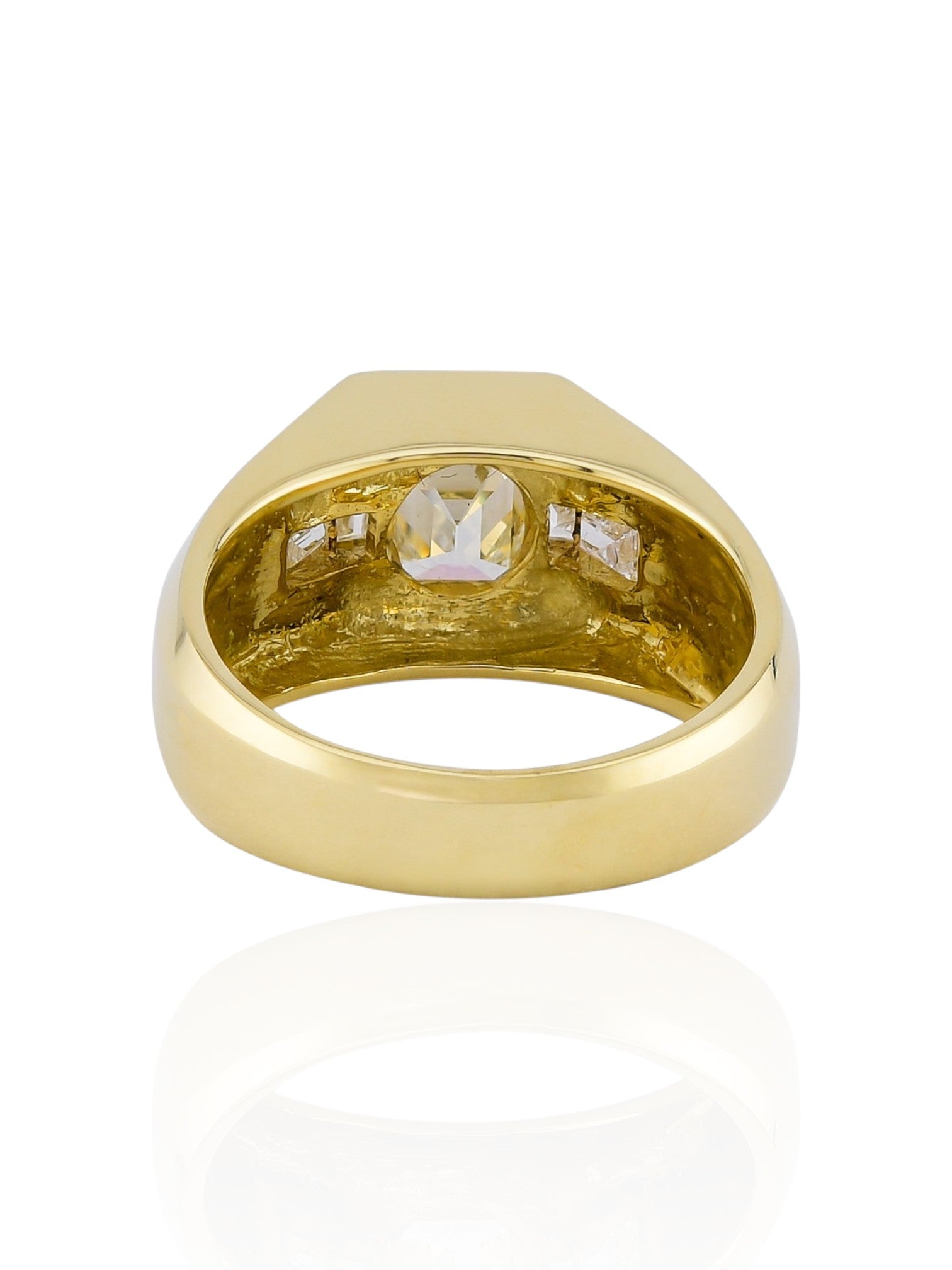 Sophia D Art Deco Mosaic Diamond Ring in 18K Yellow Gold