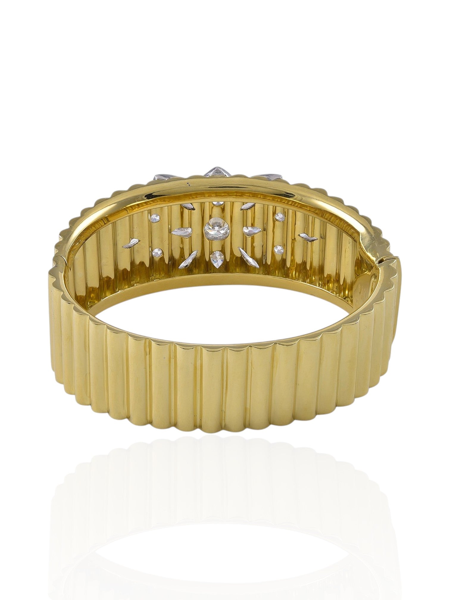 Sophia D Fancy Shape Diamond Bangle 18K Yellow Gold