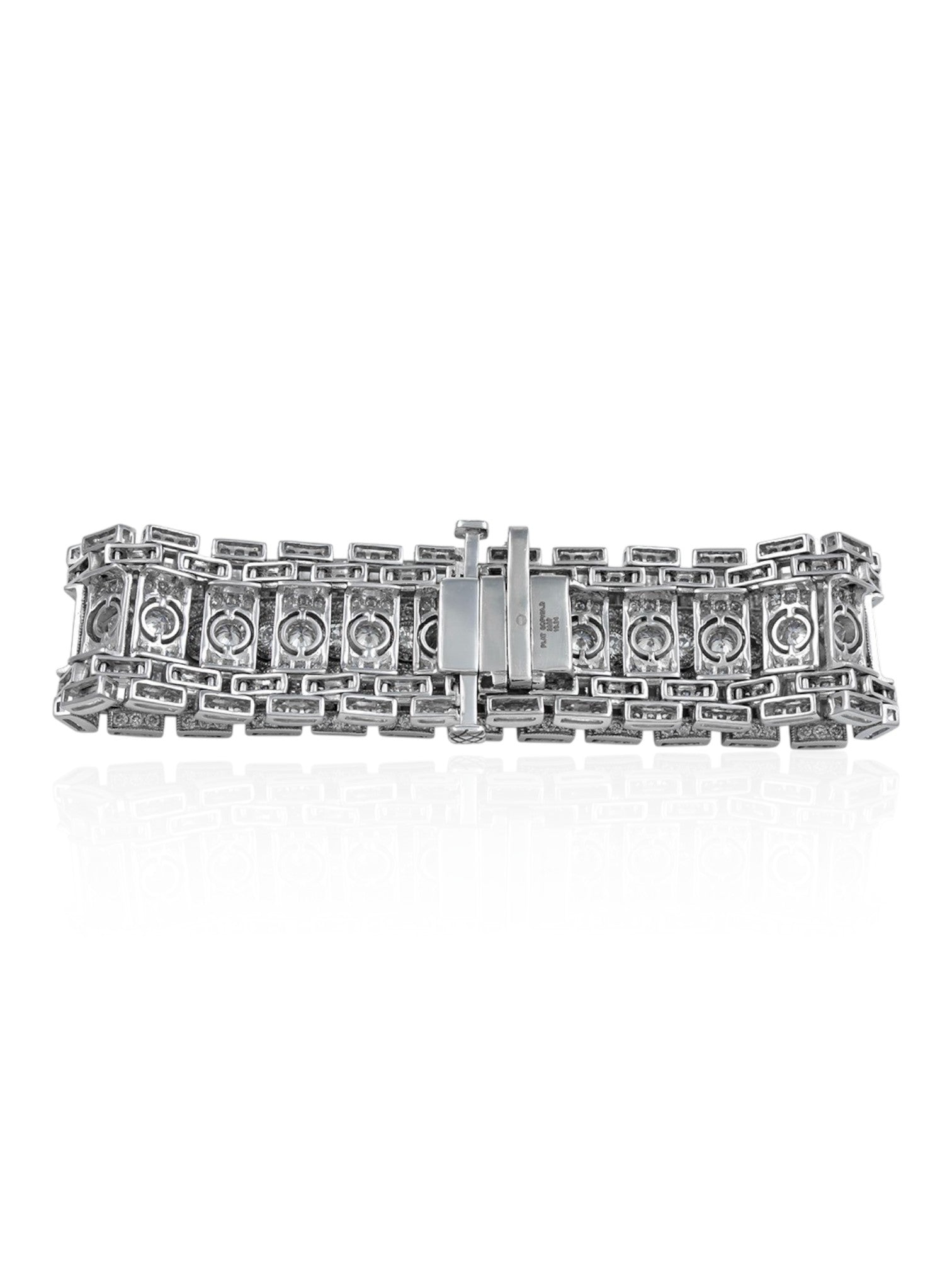 Sophia D Art Deco Platinum Diamond Link Bracelet