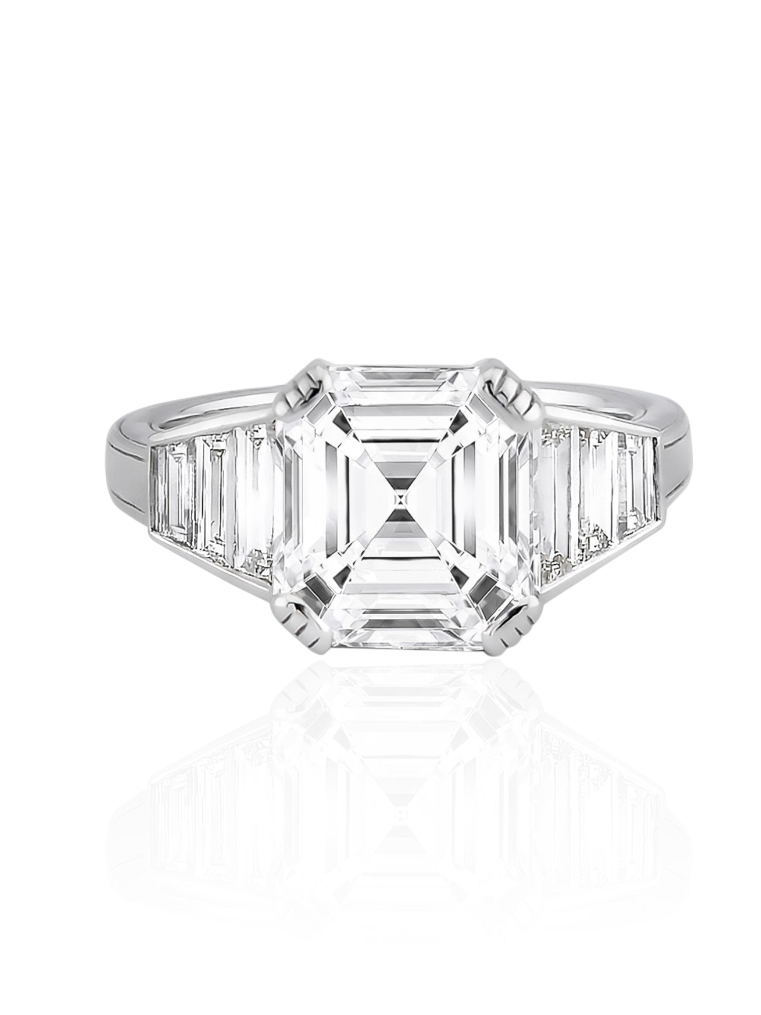 Sophia D Ascher-Cut Diamond Ring in Platinum