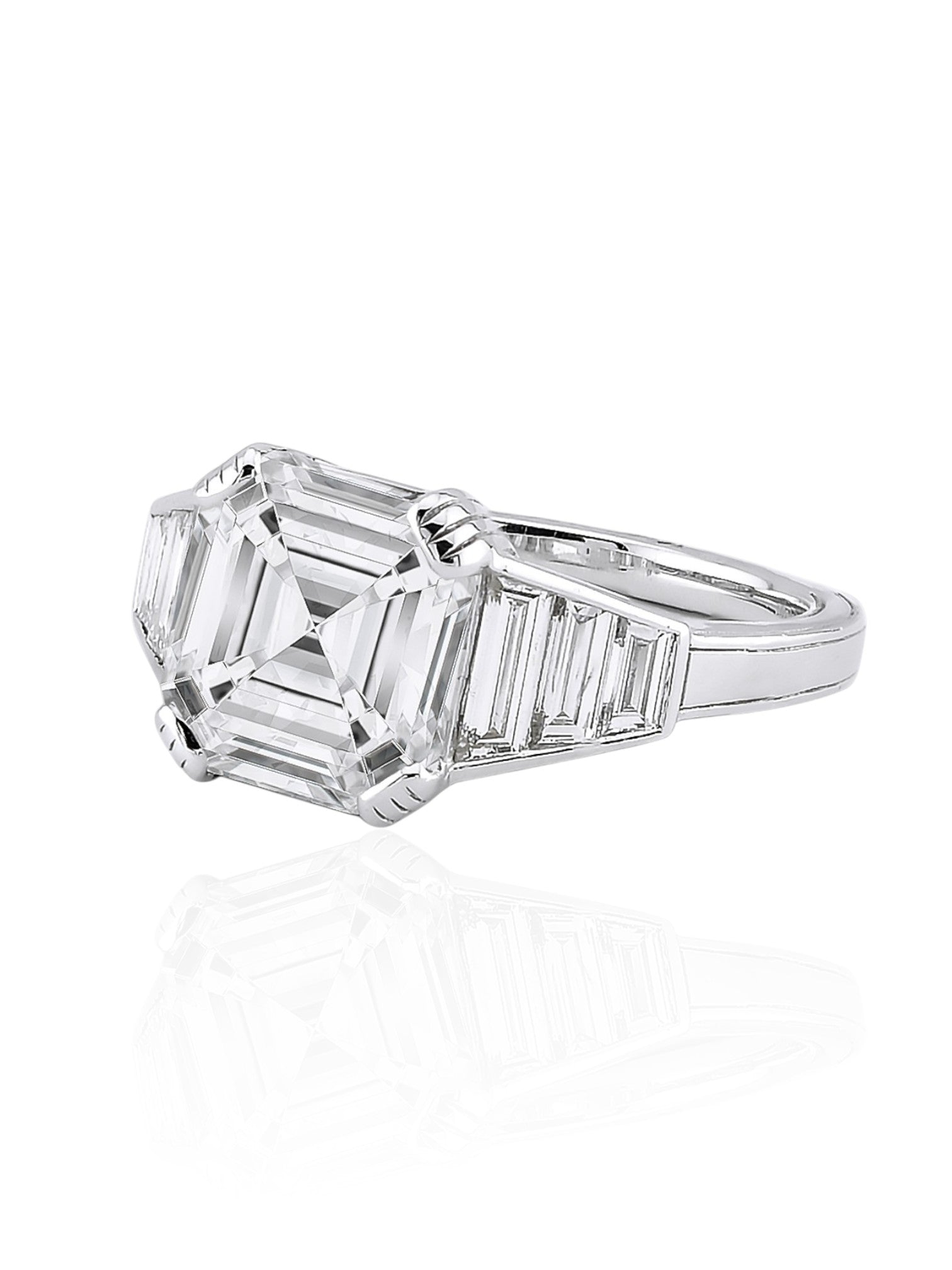 Sophia D Ascher-Cut Diamond Ring in Platinum