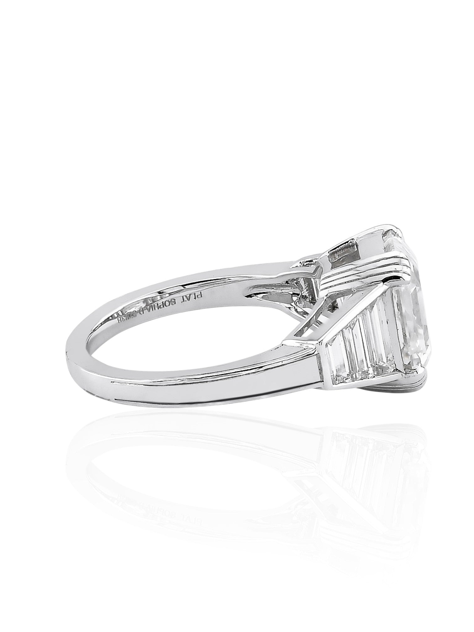 Sophia D Ascher-Cut Diamond Ring in Platinum