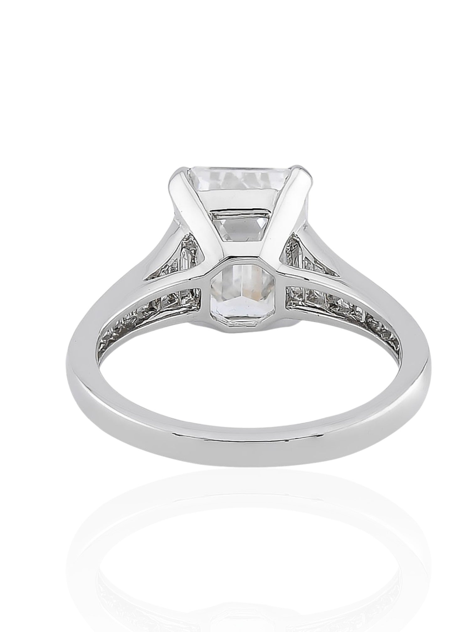 Sophia D Emerald-Cut Diamond Ring in Platinum