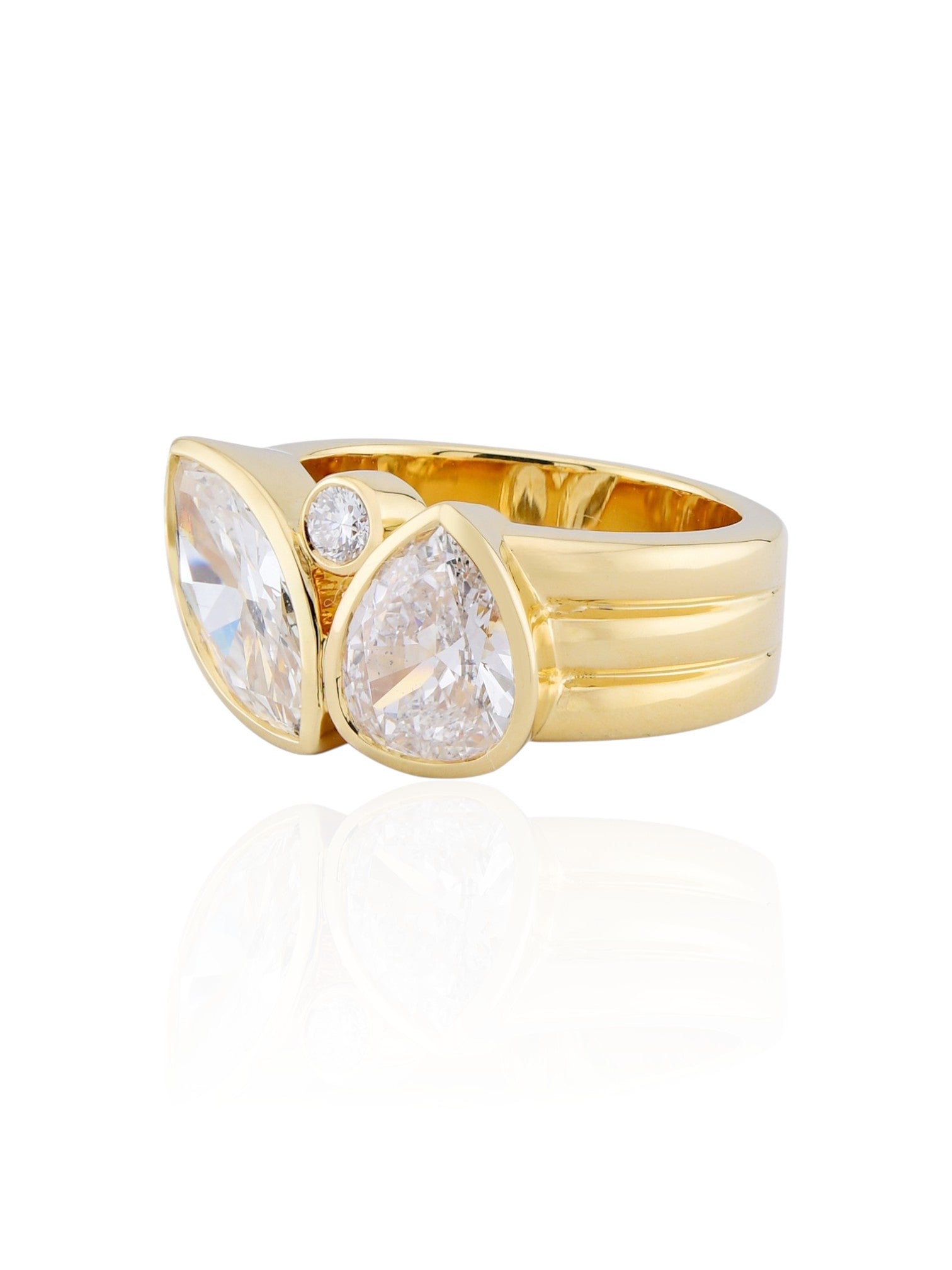 Sophia D Marquise and Pear Diamond Ring in 18K Yellow Gold