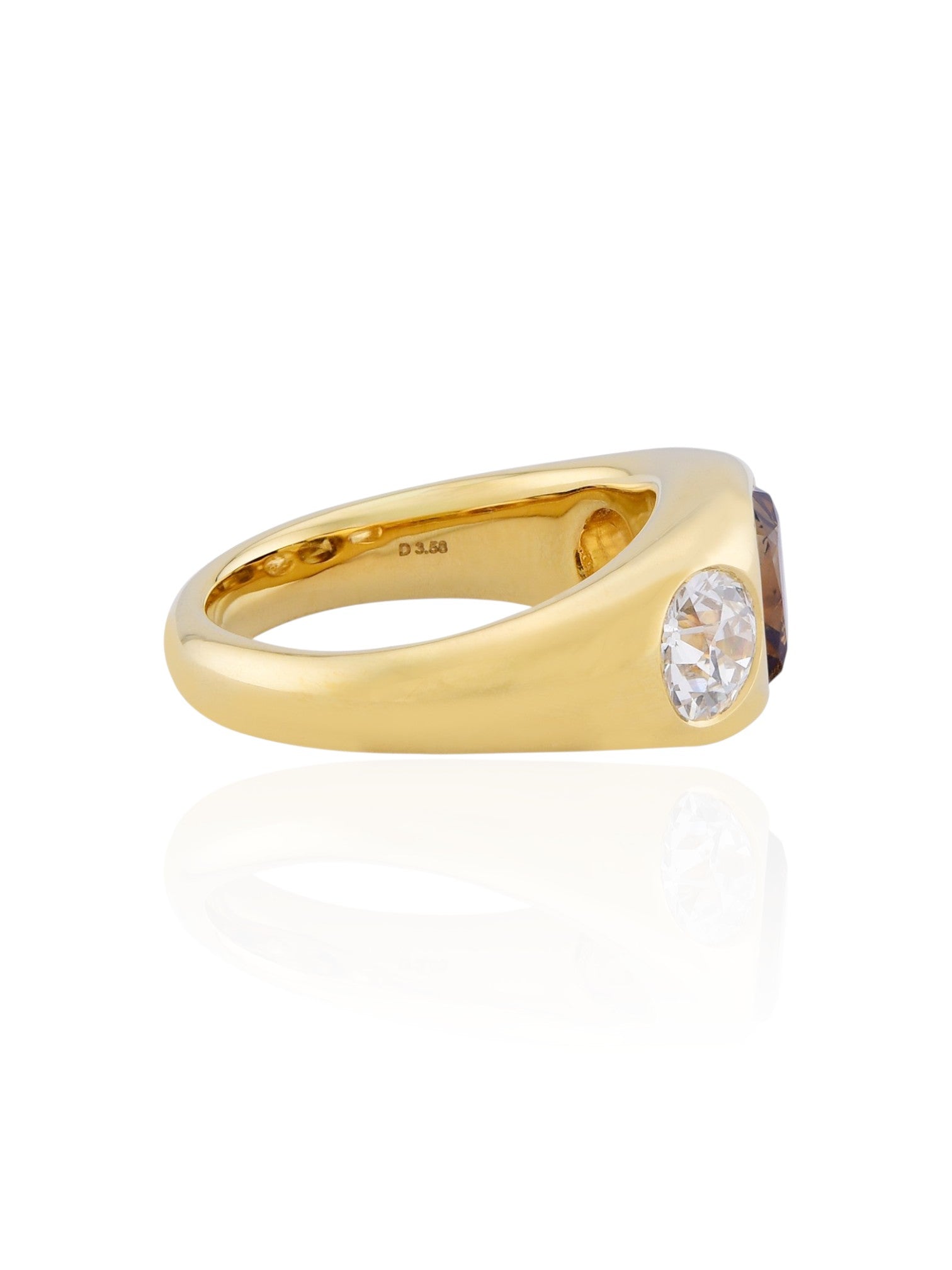 Sophia D Brown Diamond Gypsy Ring in 18K Yellow Gold