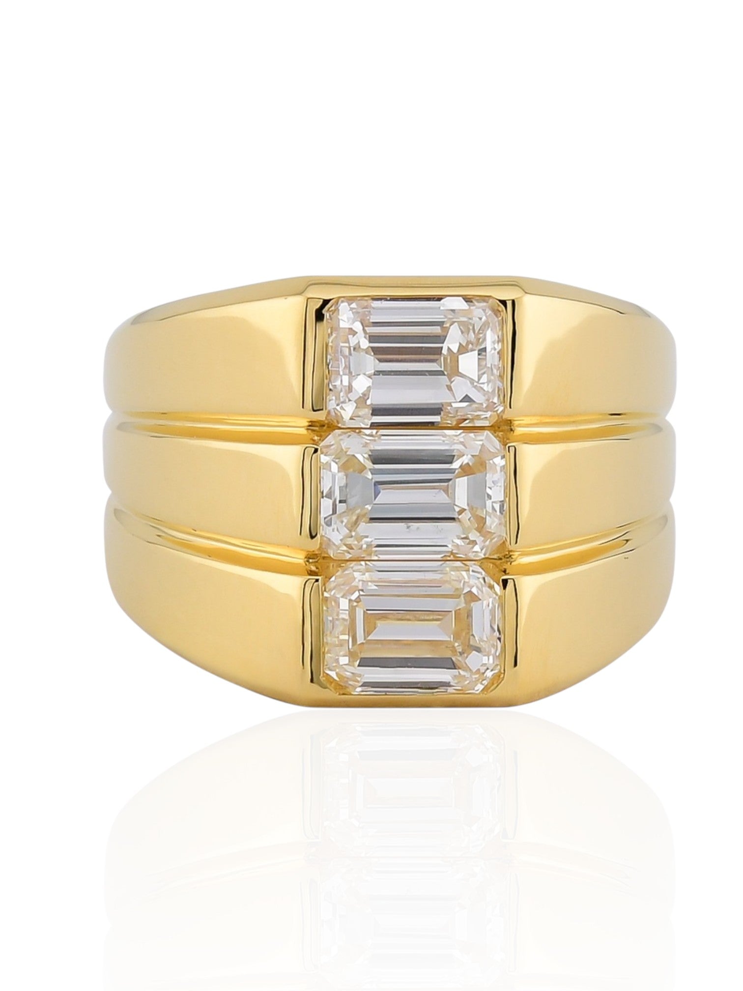 Sophia D Emerald-Cut Diamond Band Ring in 18K Yellow Gold
