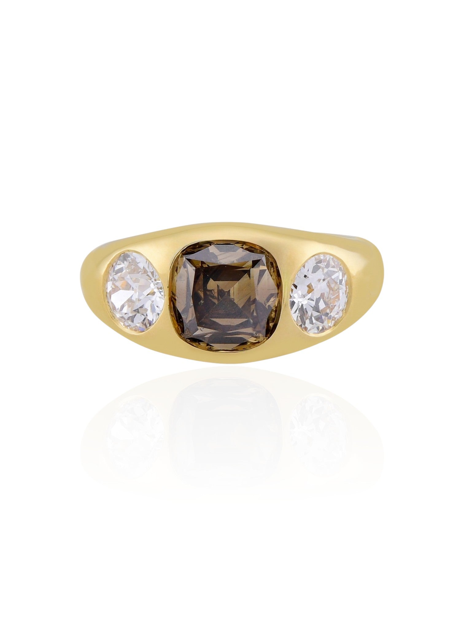 Sophia D Brown Diamond Gypsy Ring in 18K Yellow Gold