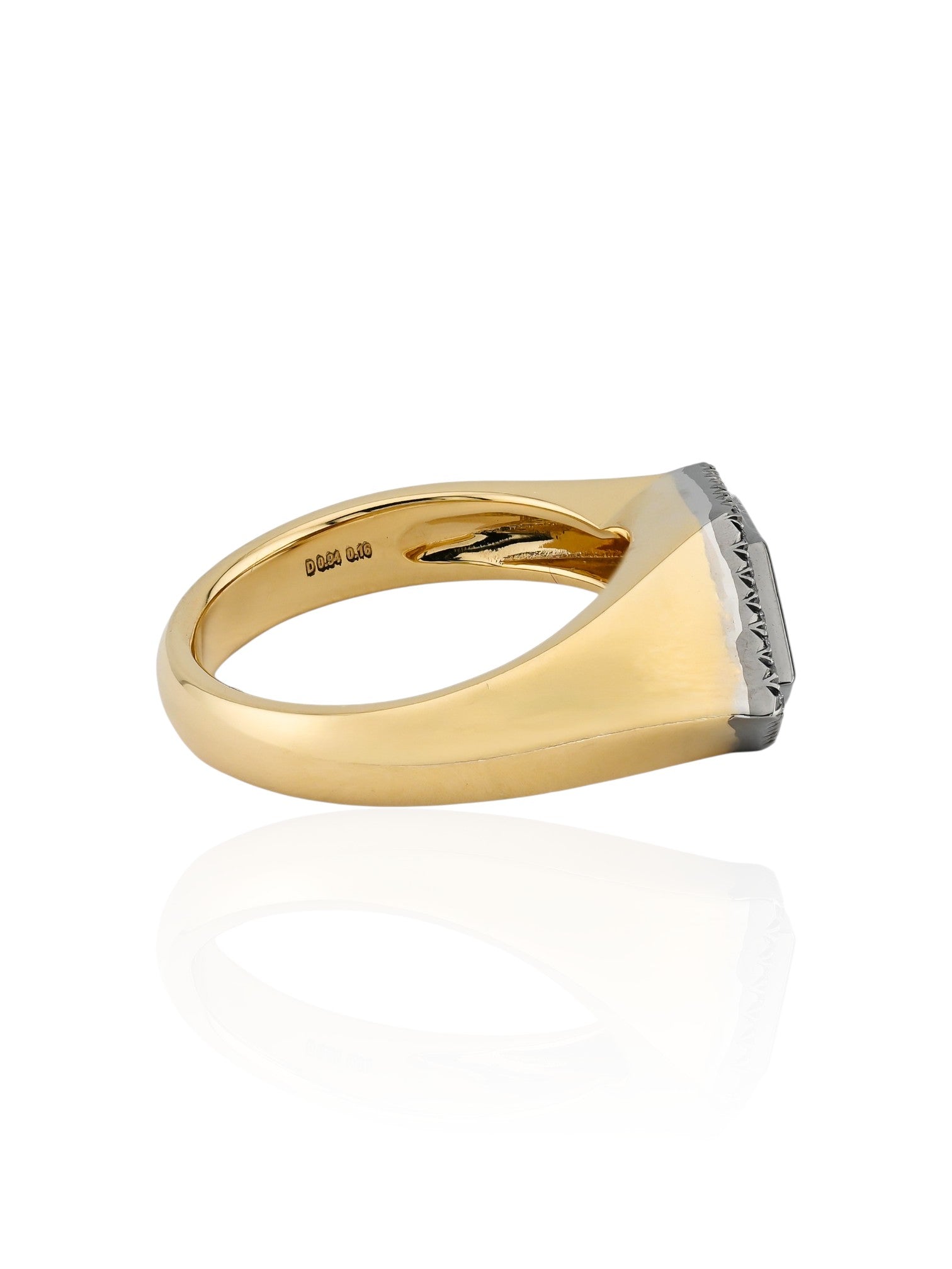 Sophia D Kite Shape Diamond Ring in Platinum and 18K Yellow Gold