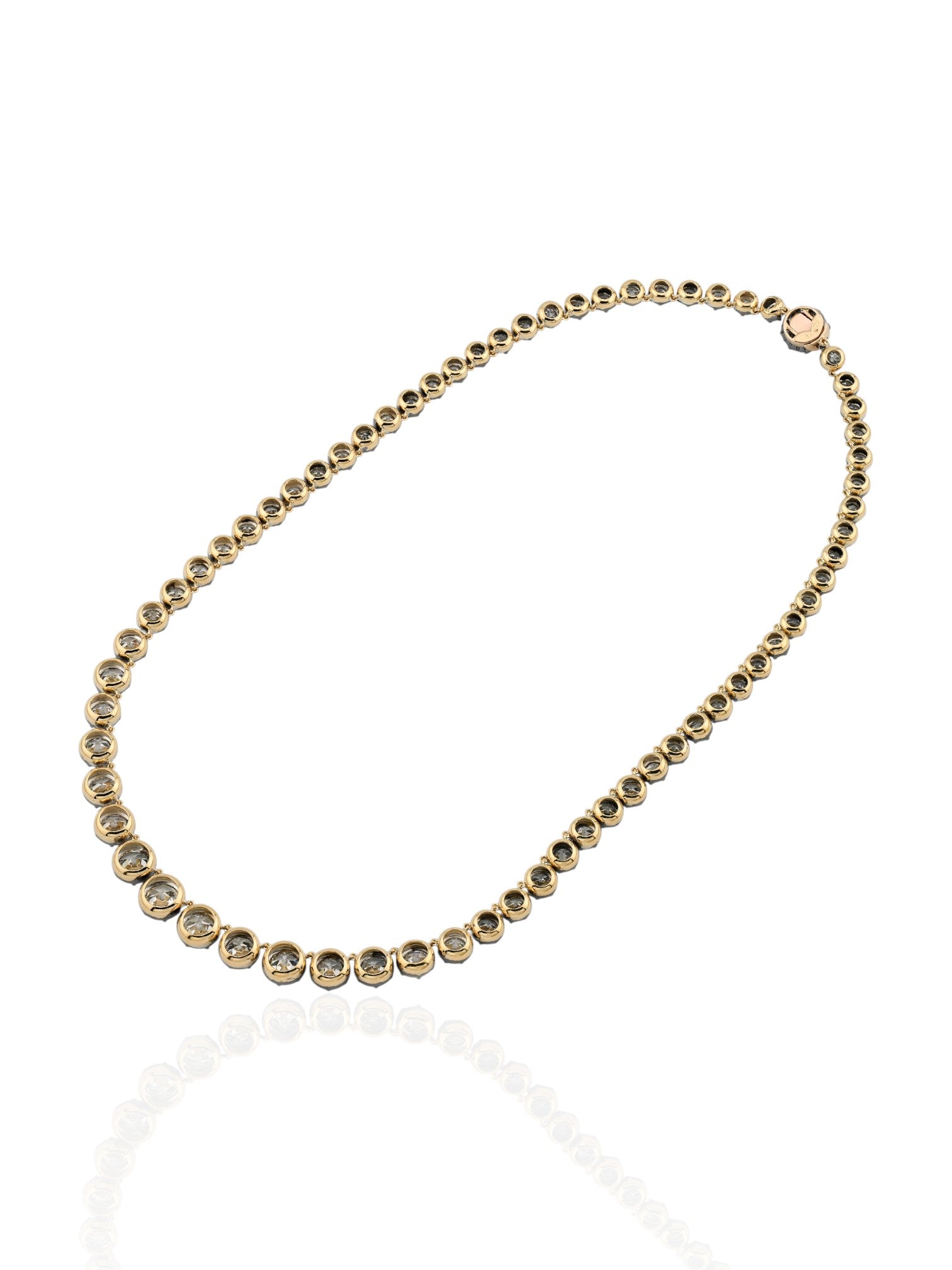 Sophia D Graduated Diamond Rivière Necklace in 18K Yellow Gold and Silver
