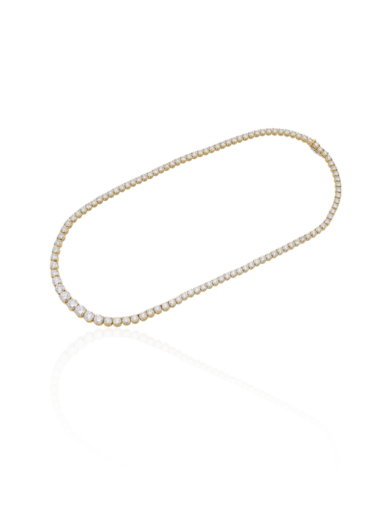 Sophia D Classic Diamond Tennis Necklace in 18K Yellow Gold