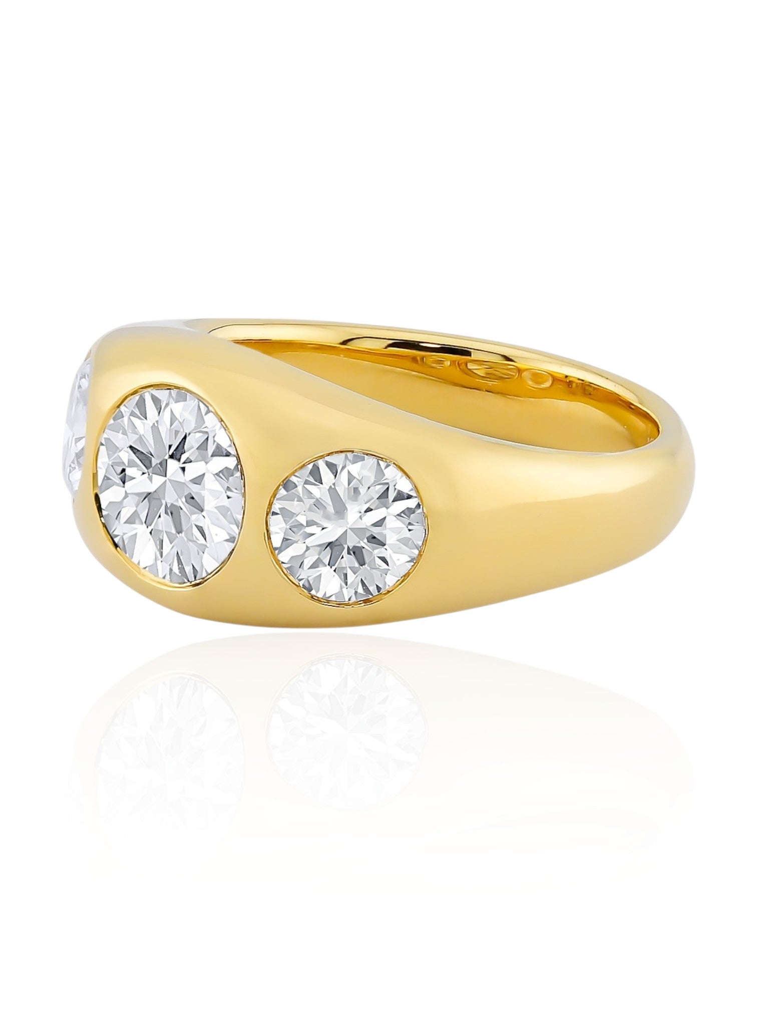 Sophia D Three-Stone Diamond Ring in 18K Yellow Gold