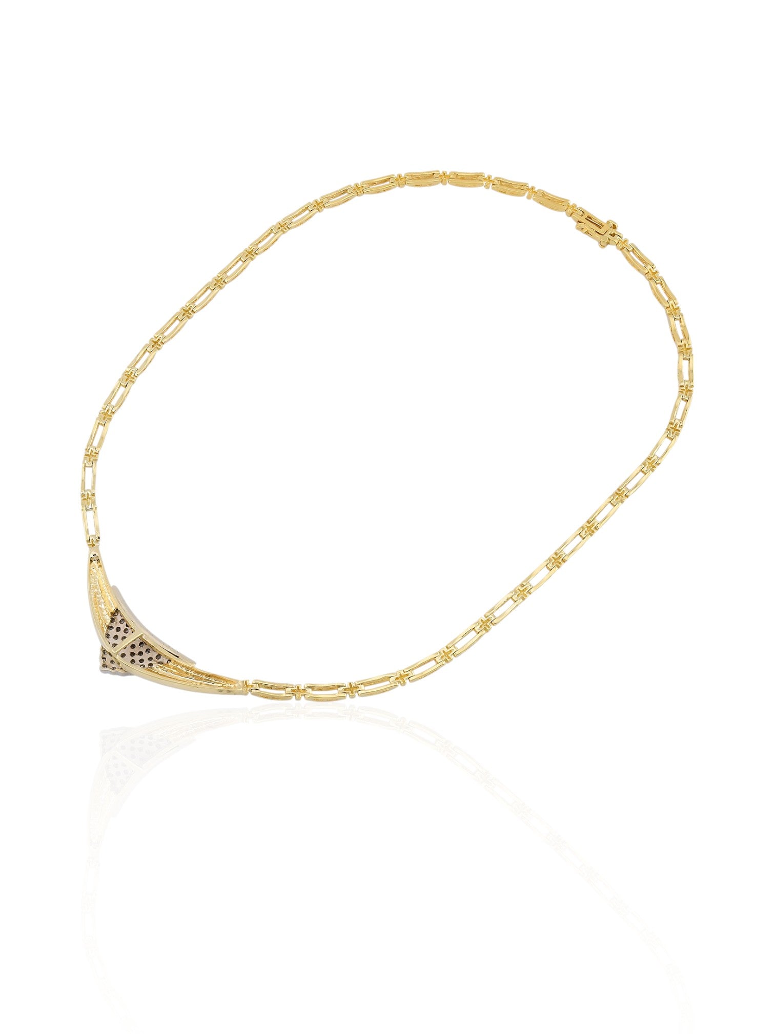 Sophia D Vintage Yellow Gold Diamond Collar Necklace