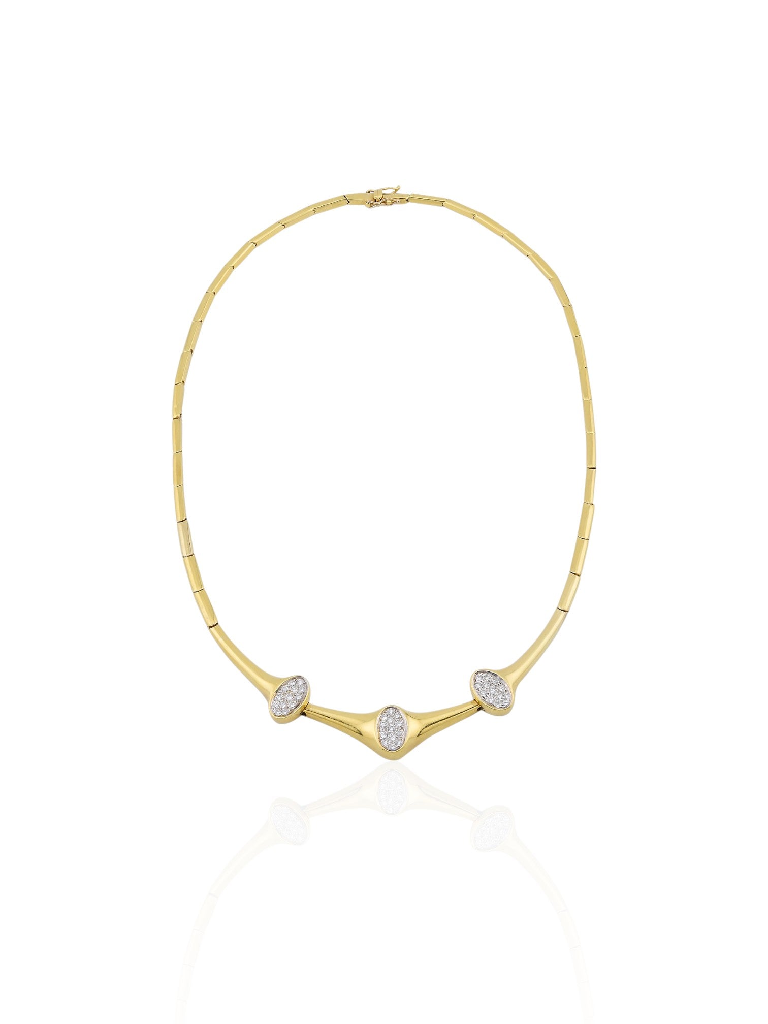 Sophia D Diamond Link Necklace in 18K Yellow Gold