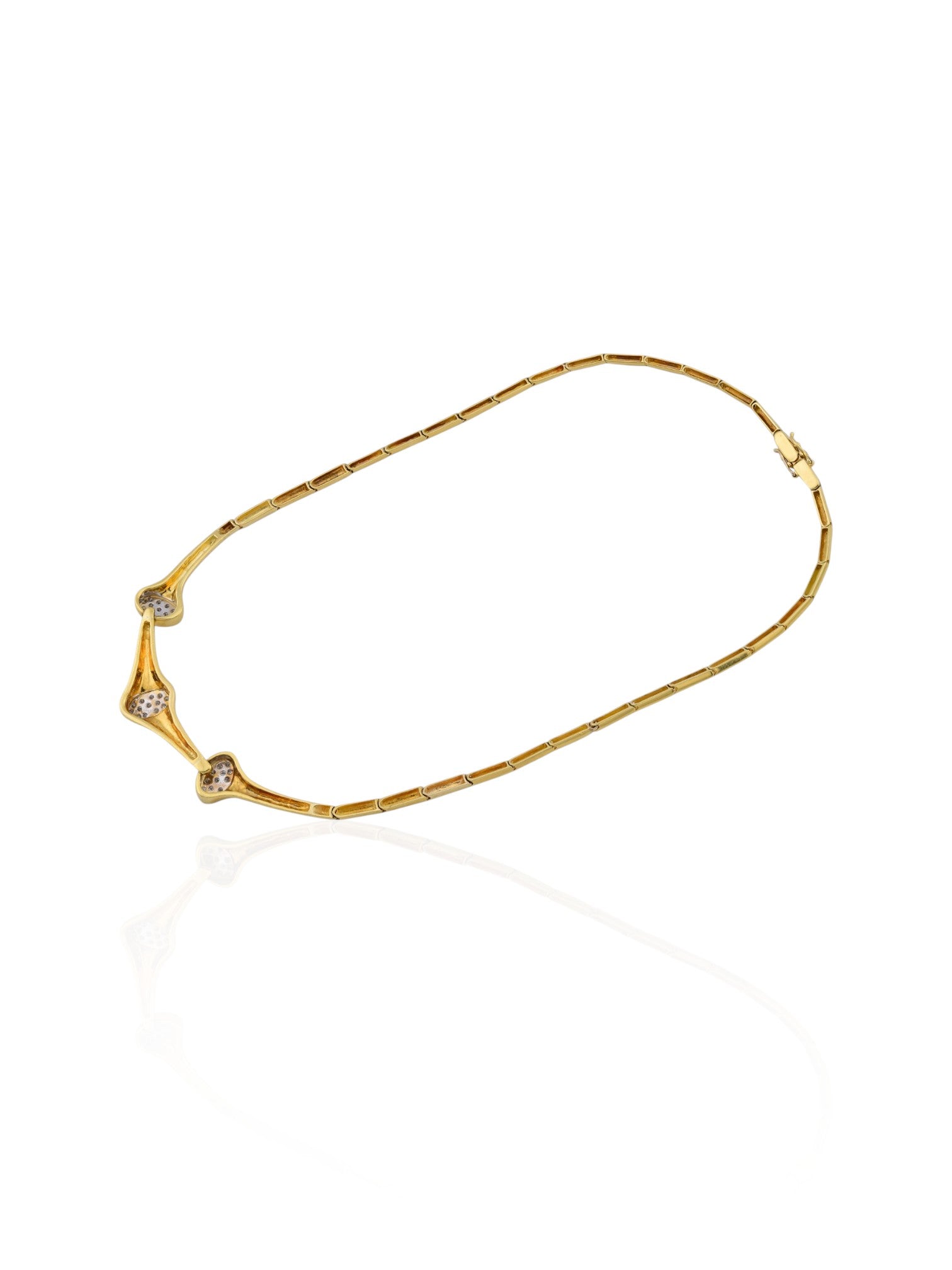 Sophia D Diamond Link Necklace in 18K Yellow Gold