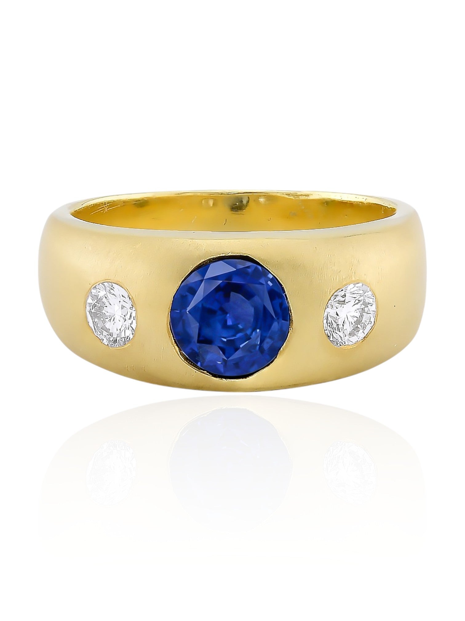 Sophia D Sapphire and Diamond Ring in 18K Yellow Gold