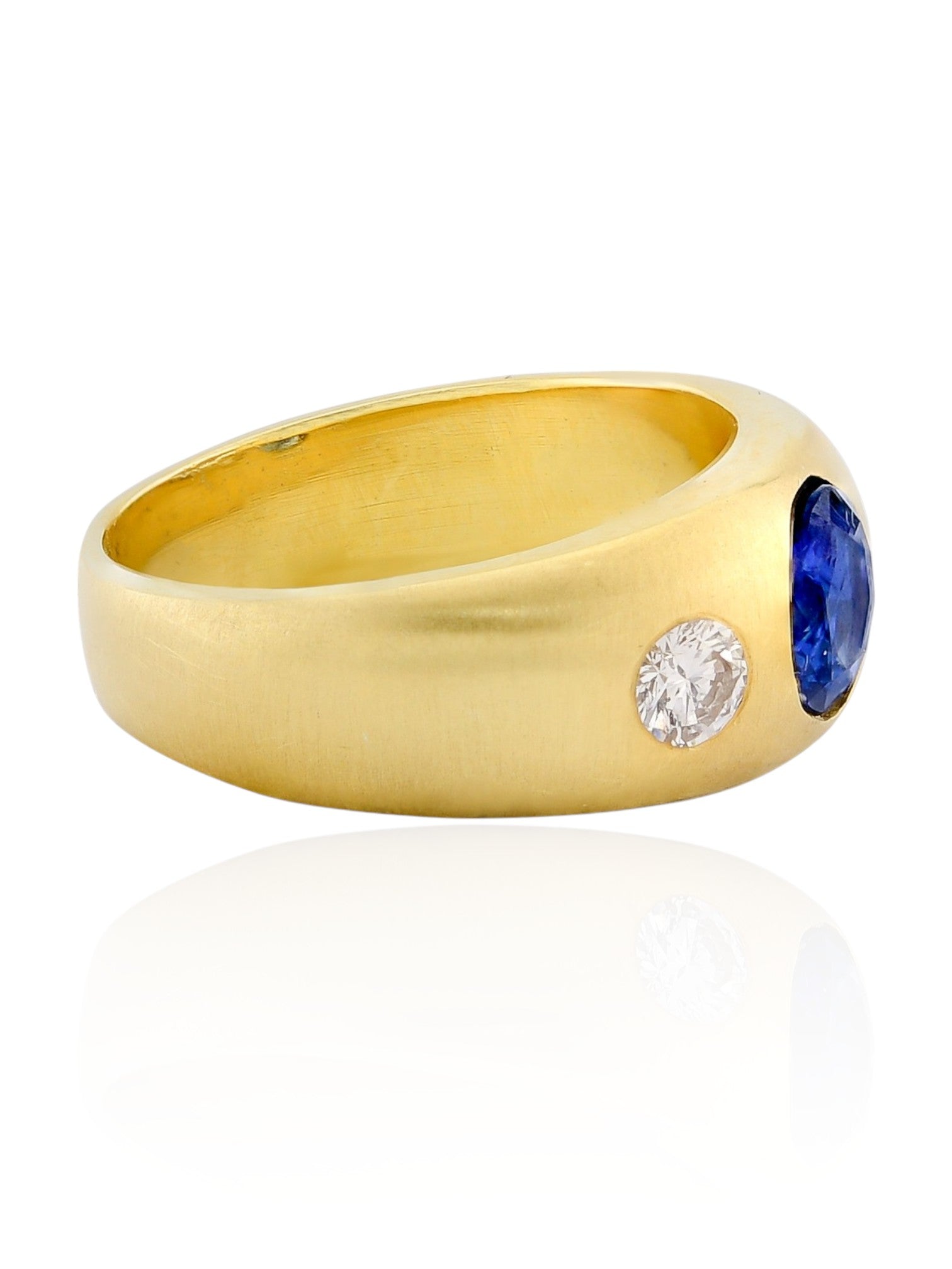 Sophia D Sapphire and Diamond Ring in 18K Yellow Gold