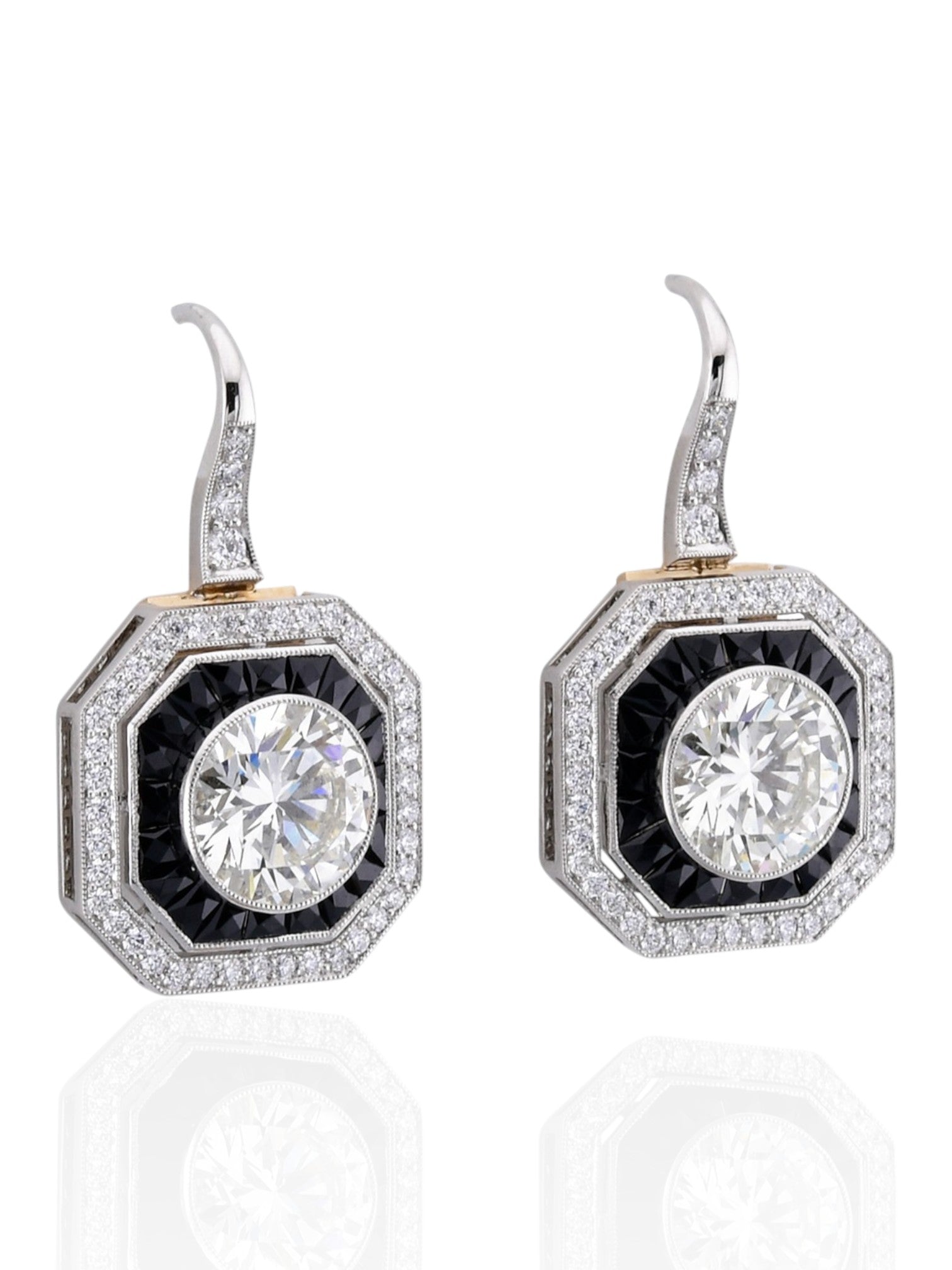Sophia D Art Deco Transitional Earrings in Platinum