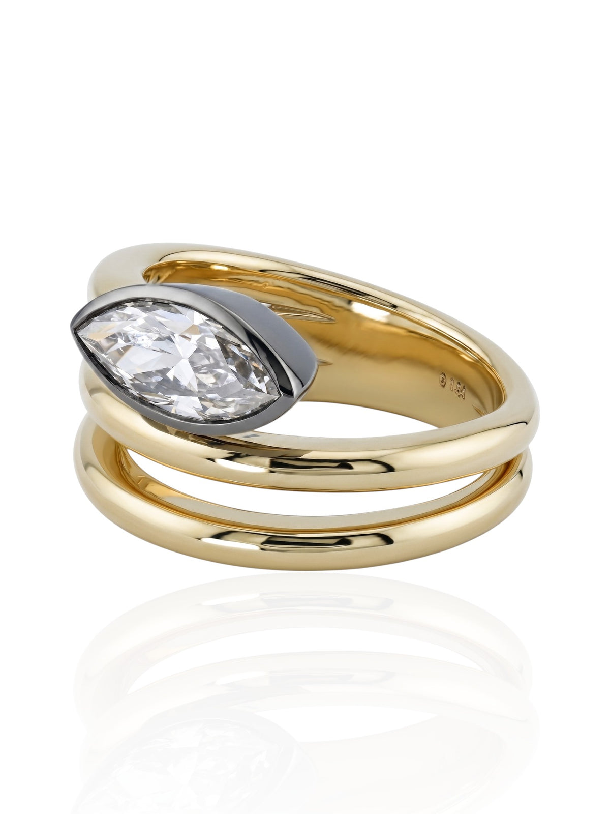 Sophia D. Marquise Diamond Ring in Platinum and 18K Yellow Gold