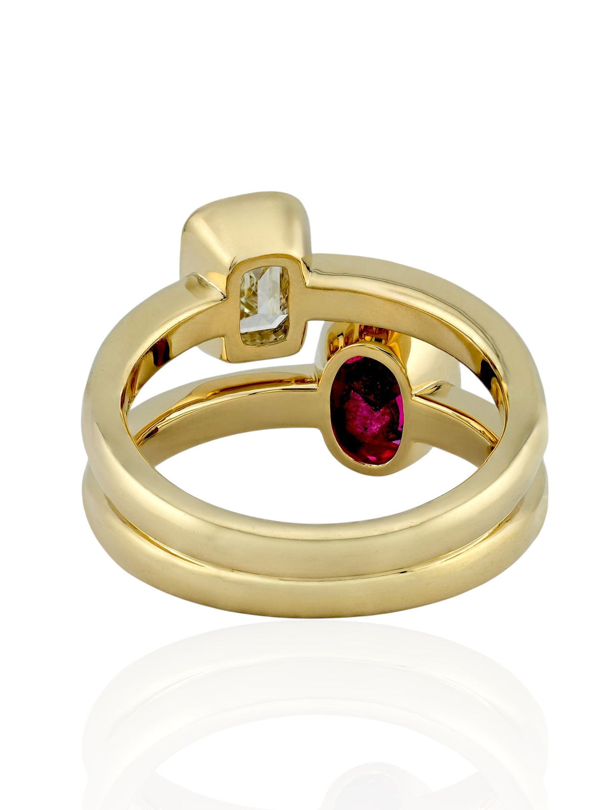 Sophia D. Ruby and Diamond Ring in 18K Yellow Gold