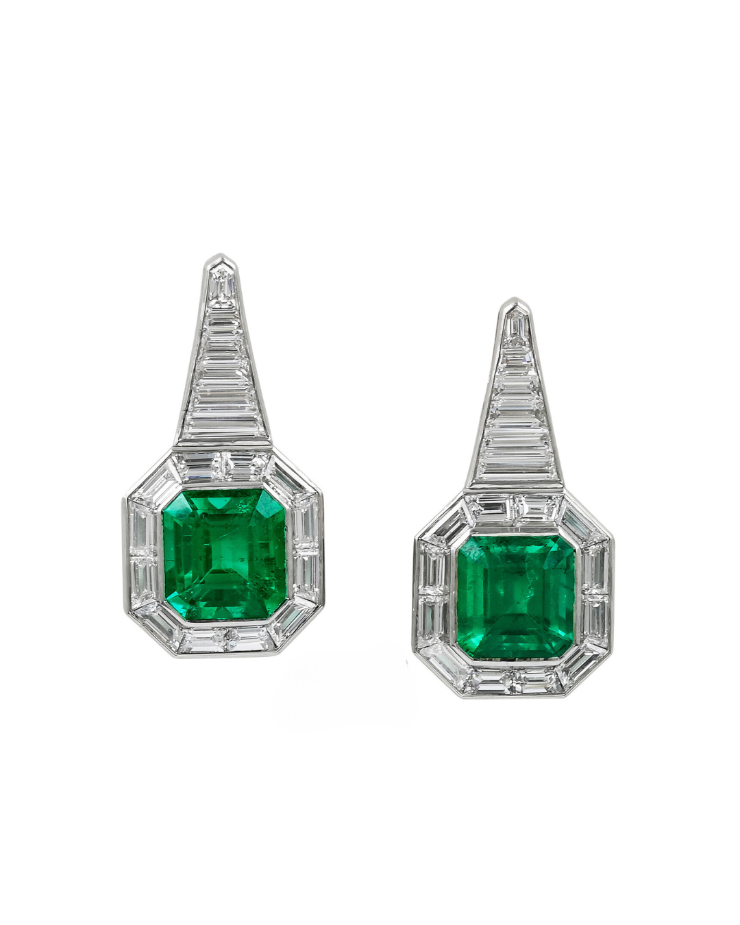 Sophia D. Mosaic Earrings with Colombian Emerald Center