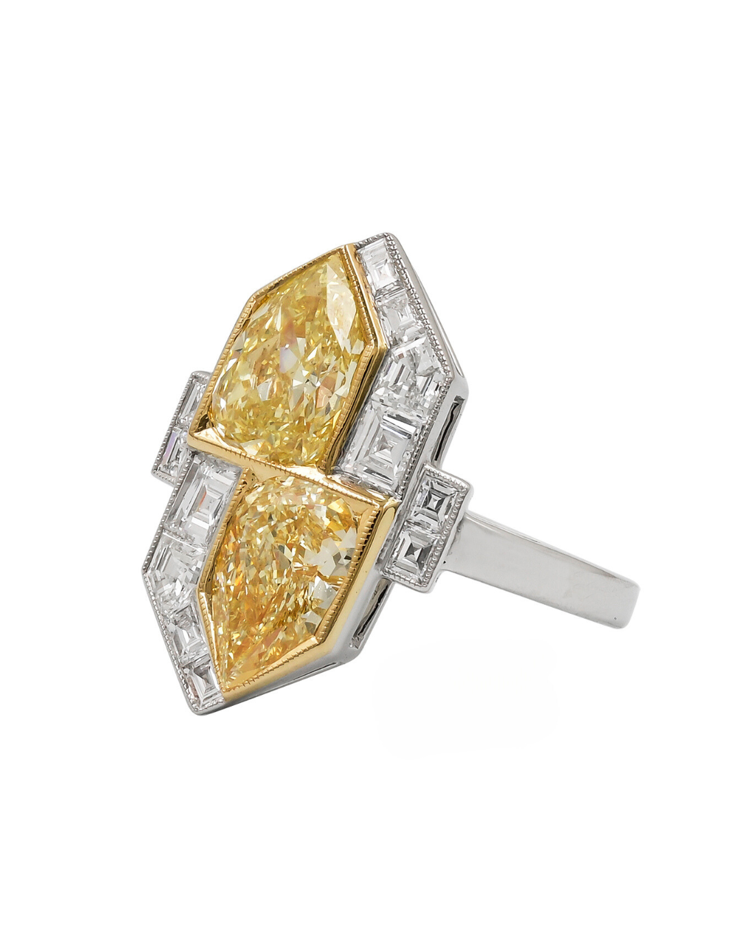 Sophia D. Yellow Diamond Pear Reflection Ring