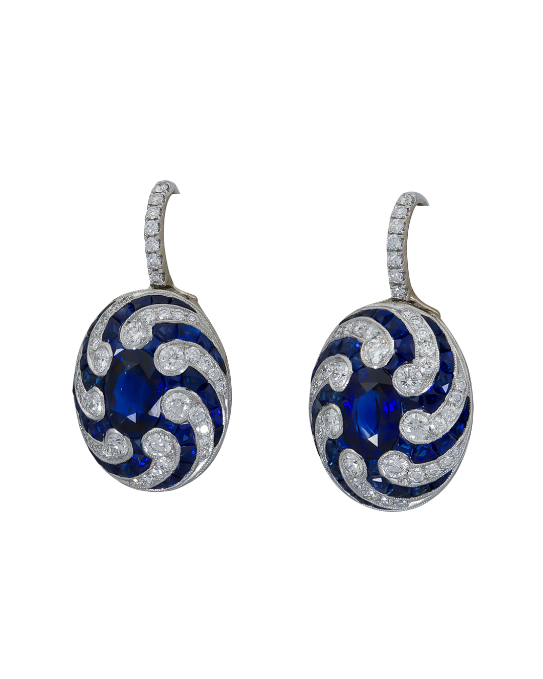 Sophia D. Transitional Sapphire Swirl Earrings