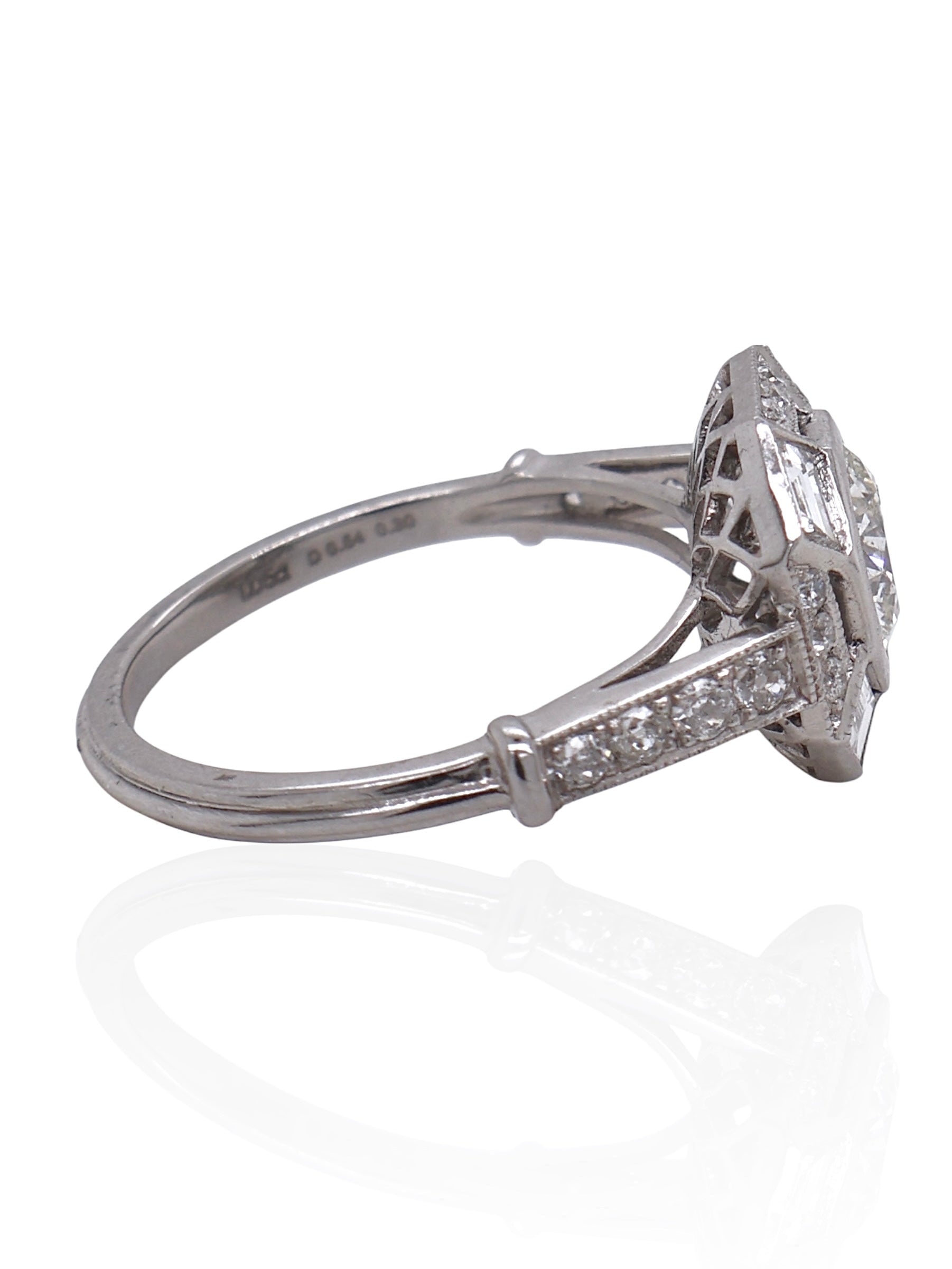Sophia D Art Deco Diamond Ring in Platinum