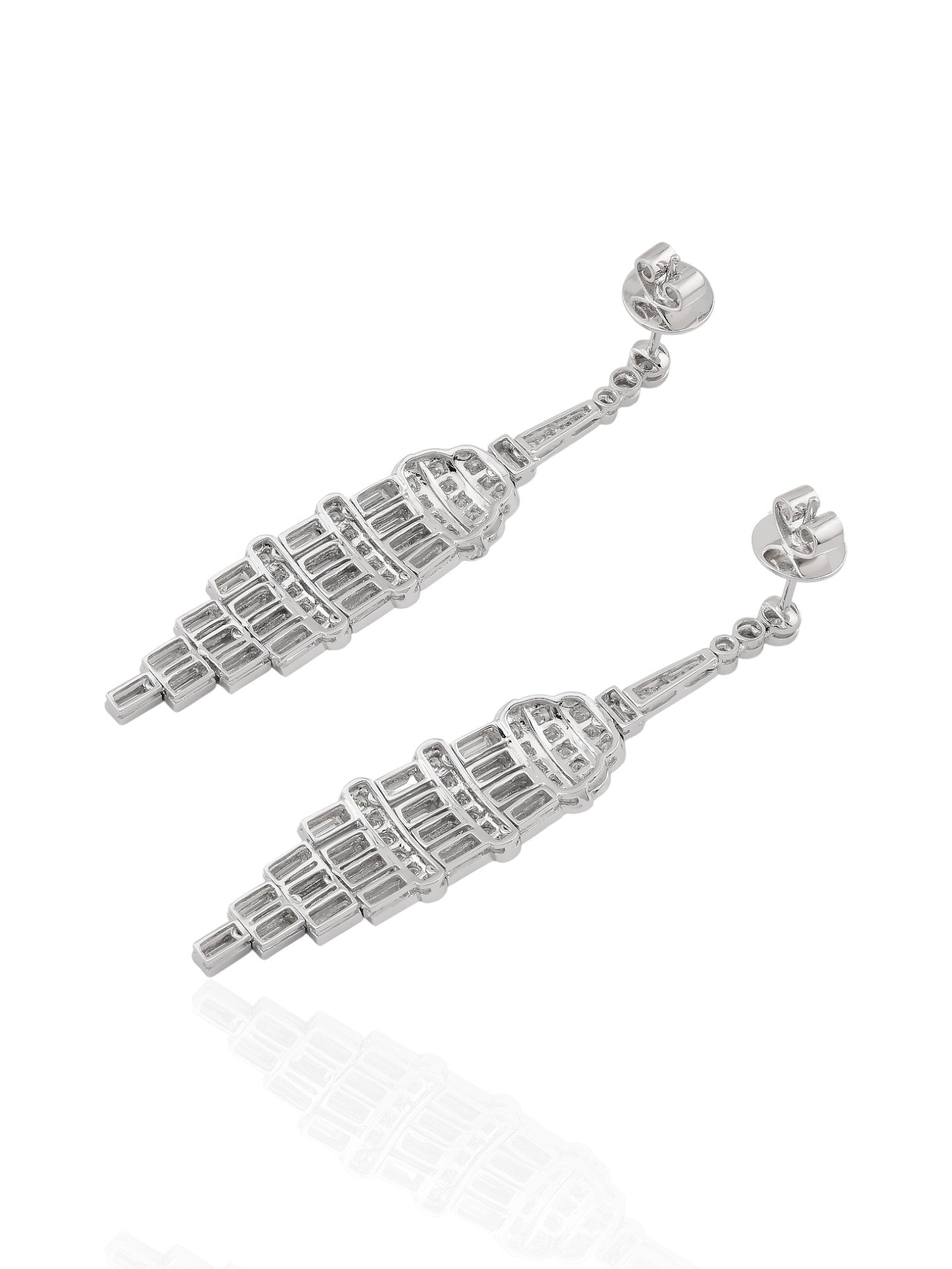 Sophia D Diamond Drop Earrings in Platinum