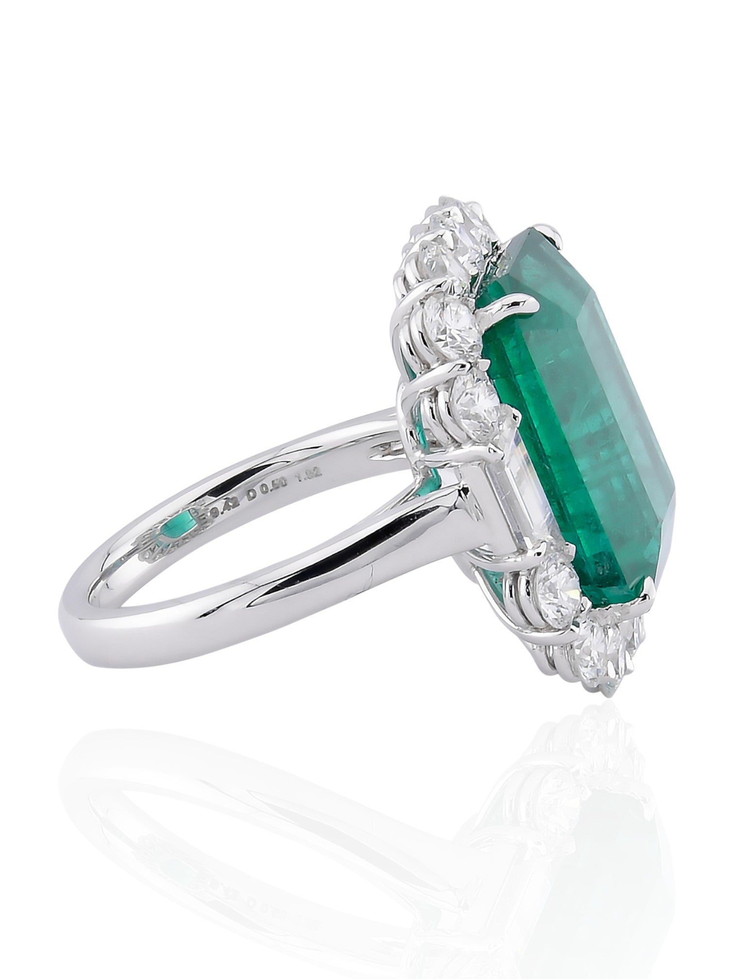 Sophia D 9.42-Carat Zambian Emerald & Diamond Ring in Platinum