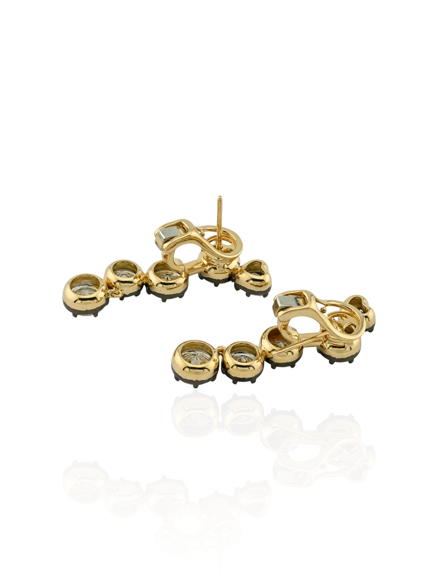 Sophia D Diamond Drop Earrings 18K Yellow Gold and Platinum