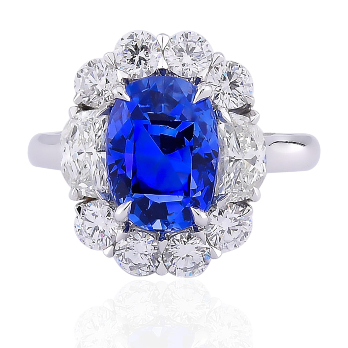diamant damenrad saphir Sophia D Sapphire & Diamond “Lady Diana” Ring in Platinum