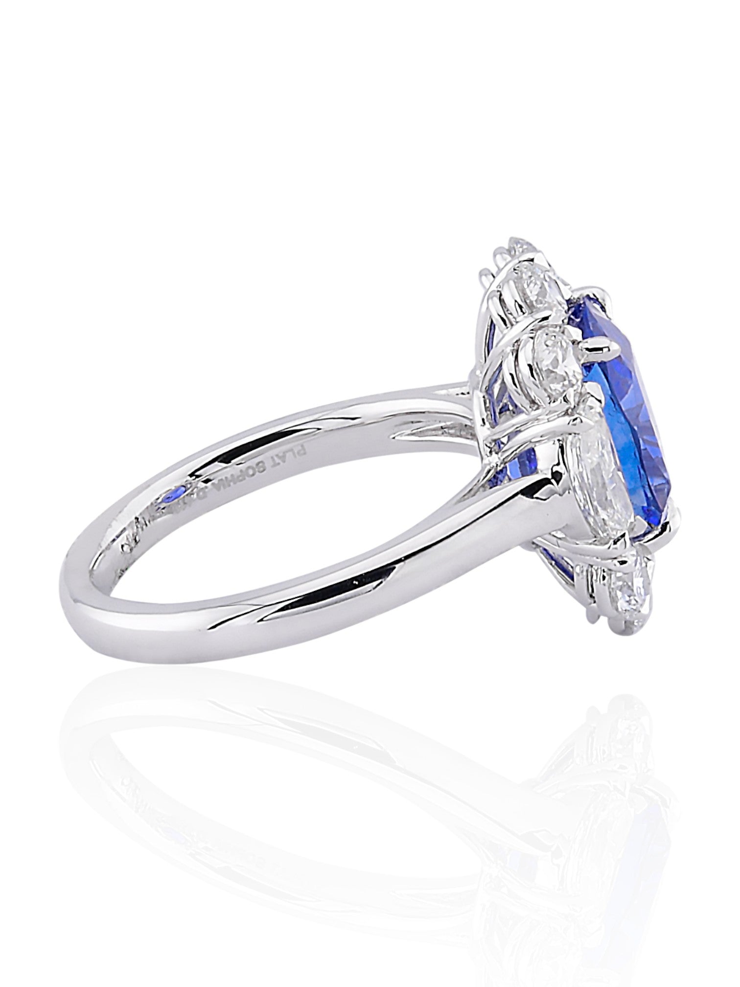 Sophia D Sapphire & Diamond “Lady Diana” Ring in Platinum