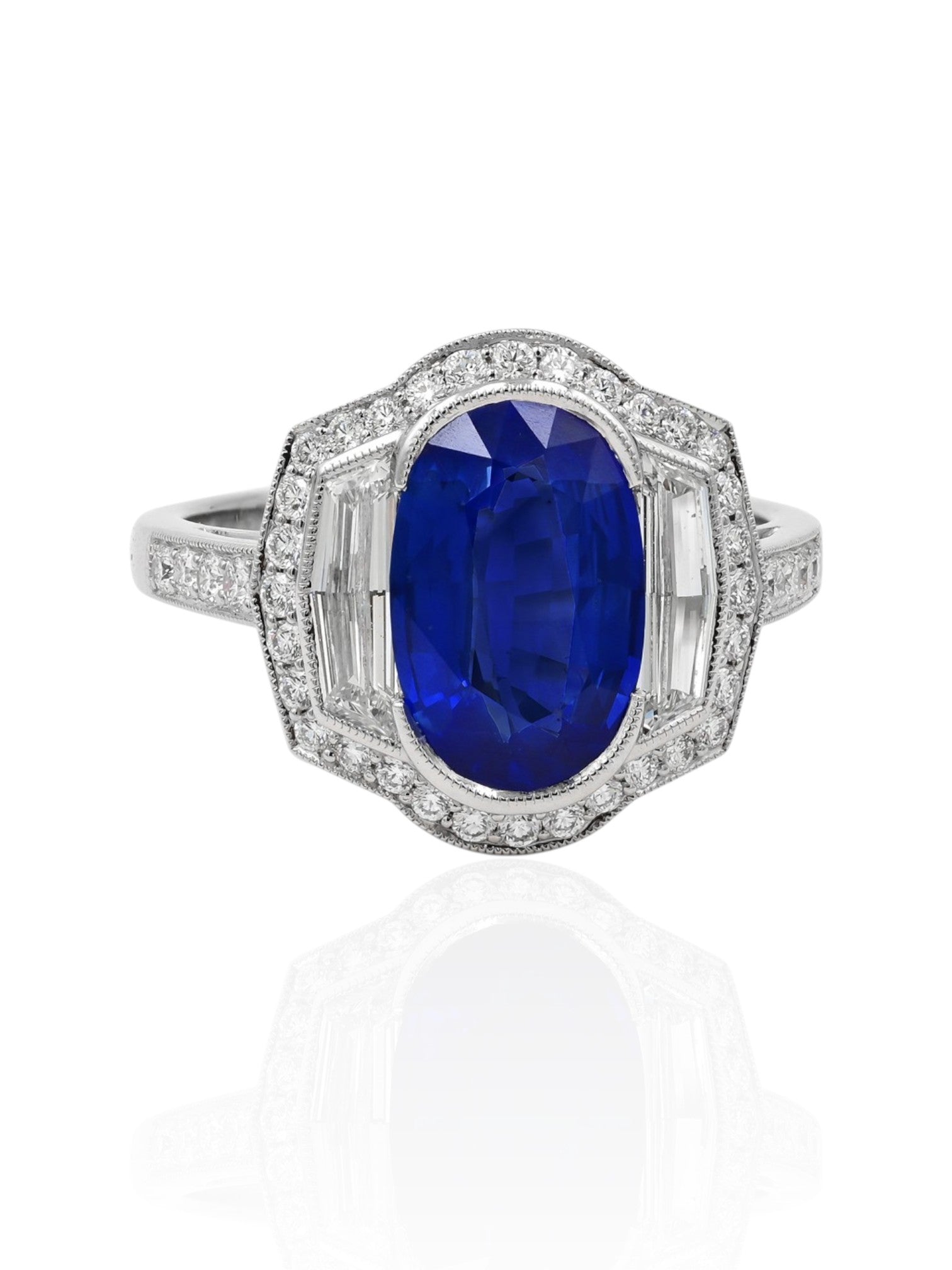 Sophia D Sapphire and Diamond Ring Platinum