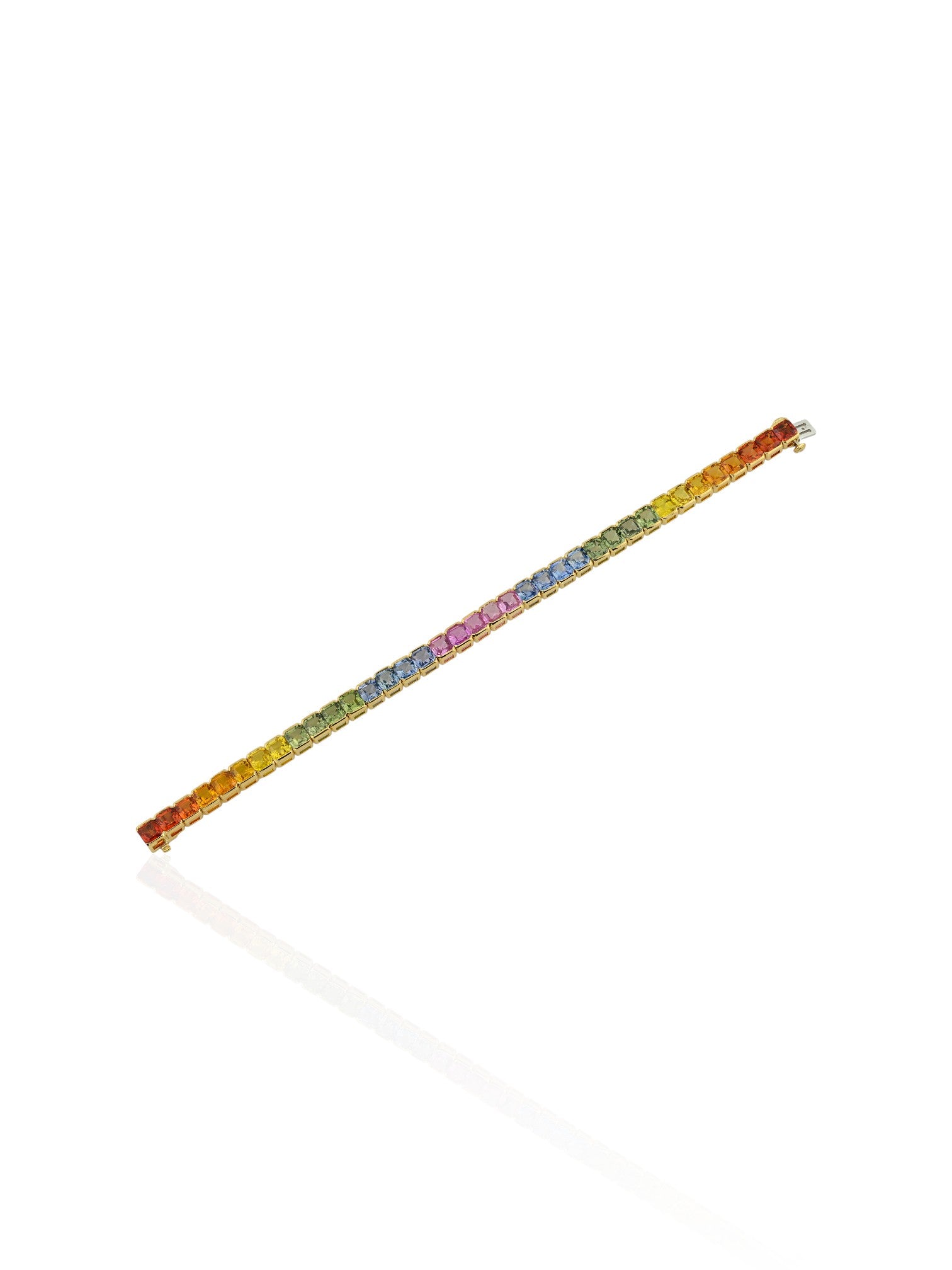 Sophia D Multi Color Sapphire Bracelet 18K Yellow Gold