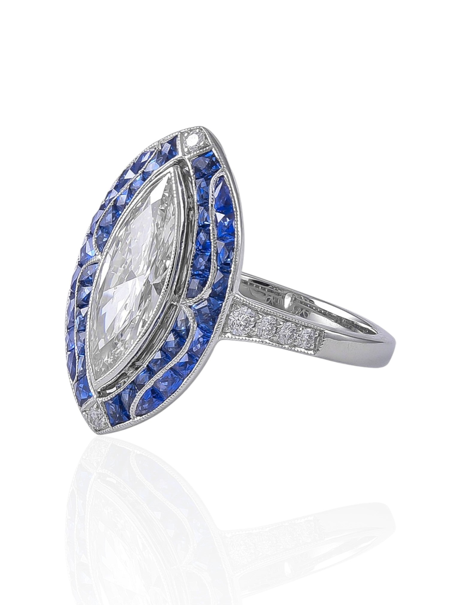 Sophia D Diamond and Sapphire Ring Platinum
