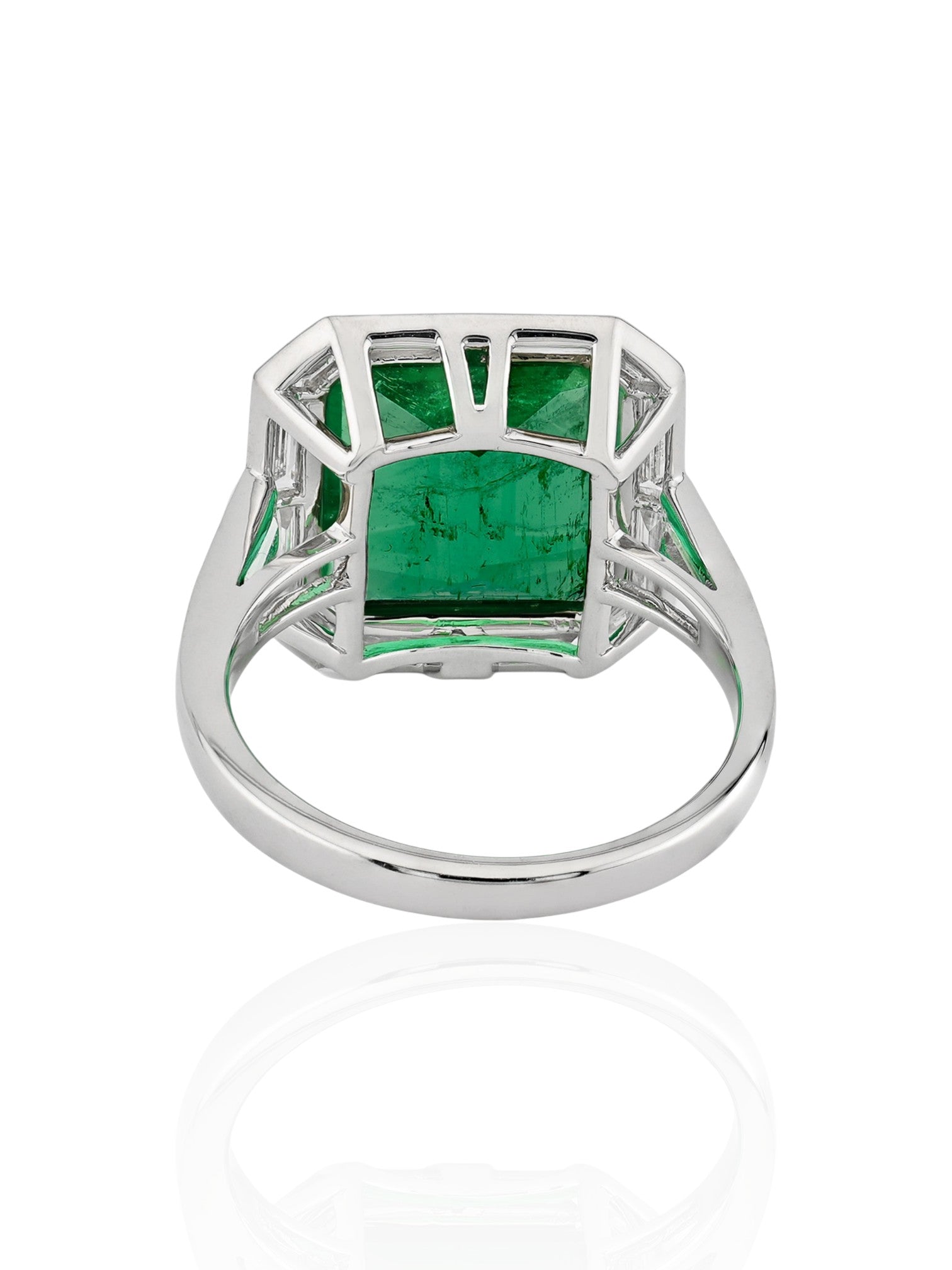Sophia D Emerald and Diamond Ring Platinum