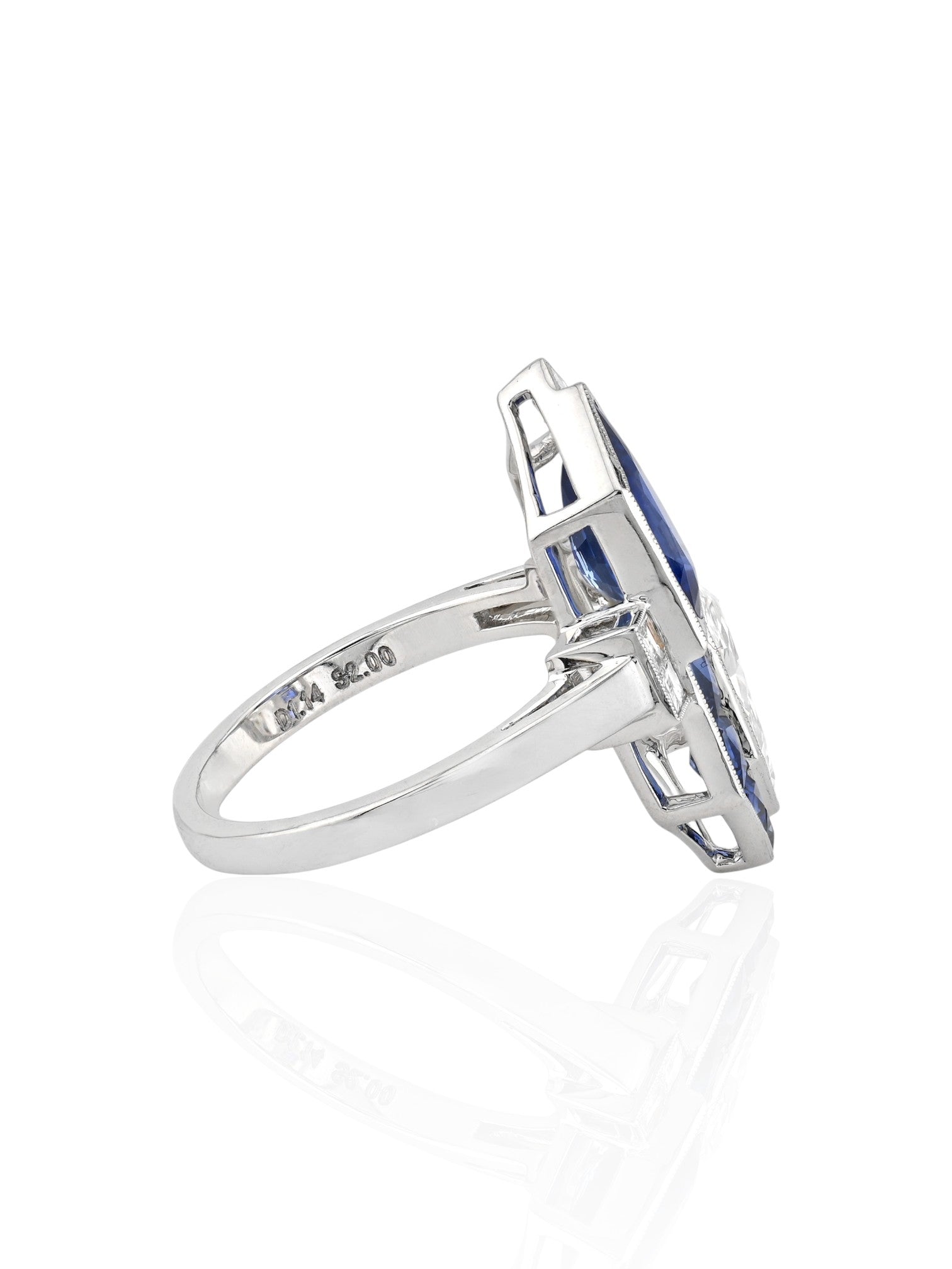 Sophia D Sapphire and Diamond Mosaic Ring Platinum
