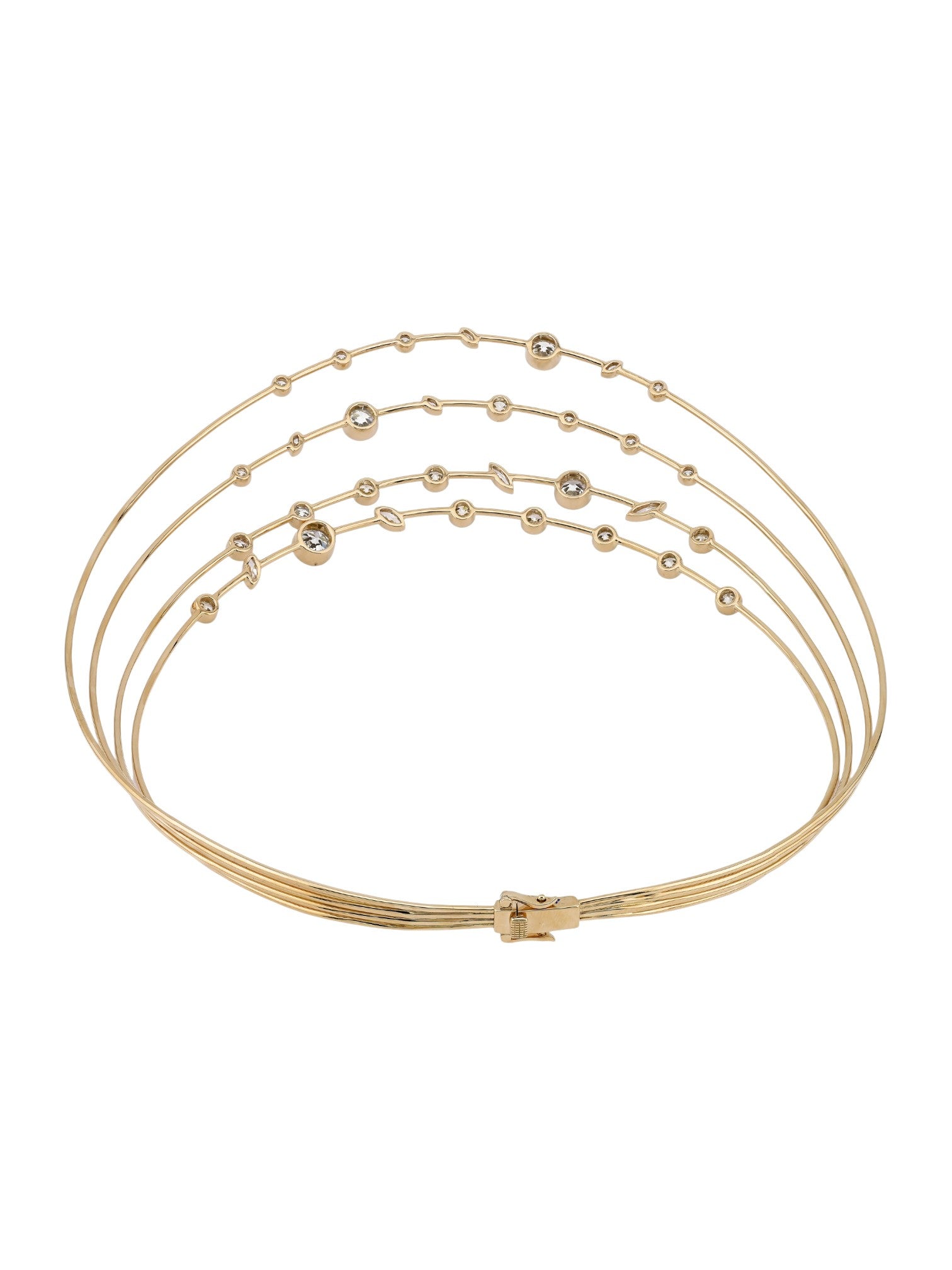 Sophia D Diamond Collar Necklace 18K Yellow Gold