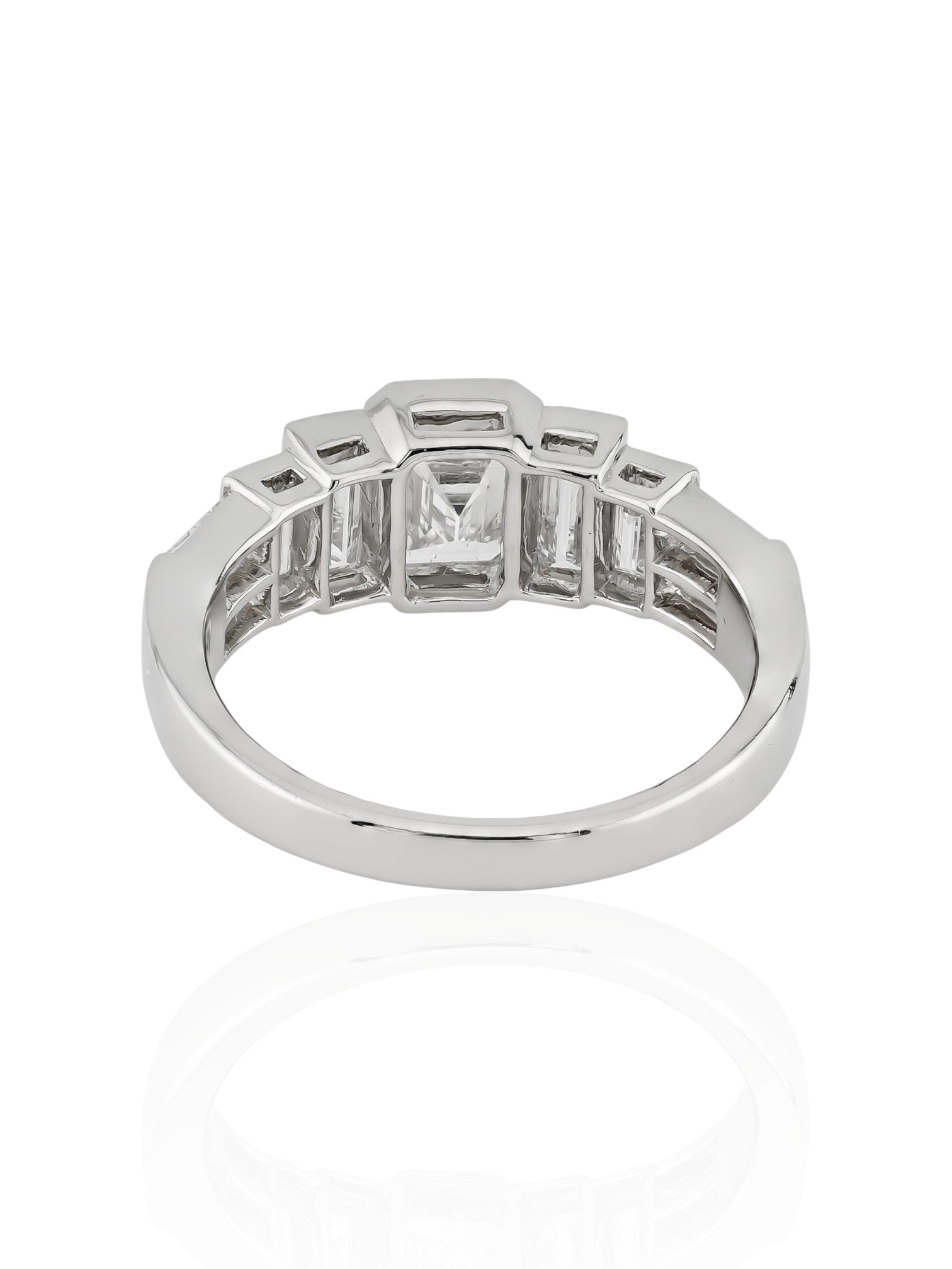 Sophia D Art Deco Mosaic Diamond Ring Platinum