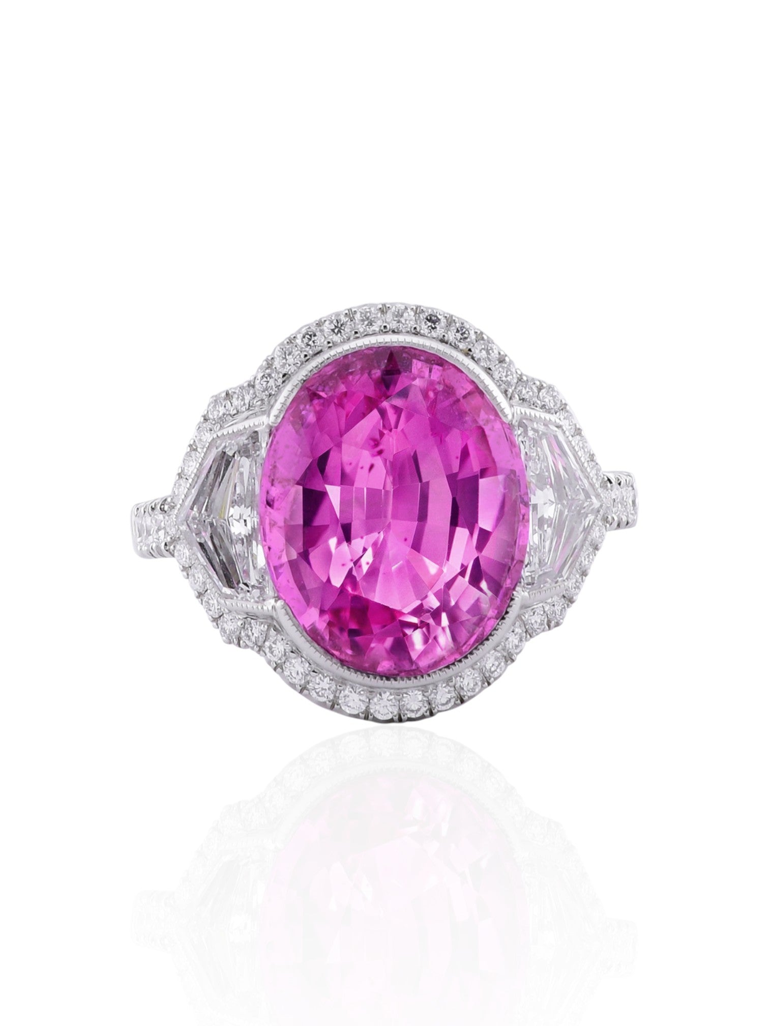 Sophia D Pink Sapphire and Diamond Ring in Platinum